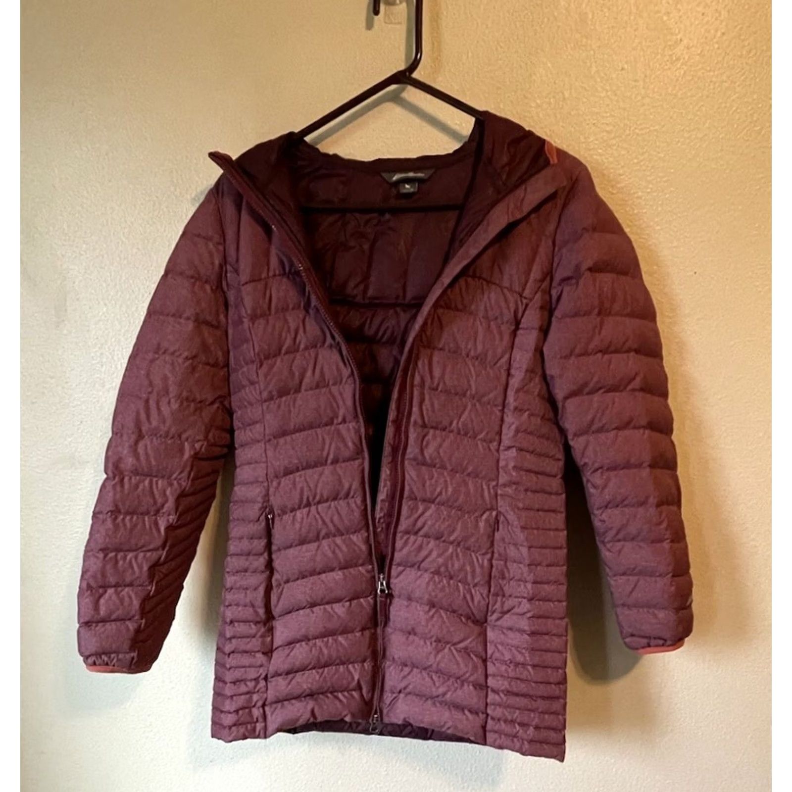 Eddie Bauer Eddie Bauer Womens M Down Fill Quilted Puffer Jacket Burgundy Maroon - Ex-New - Vintage No Holes Size M / US 6-8 / IT 42-44 - 3 Thumbnail