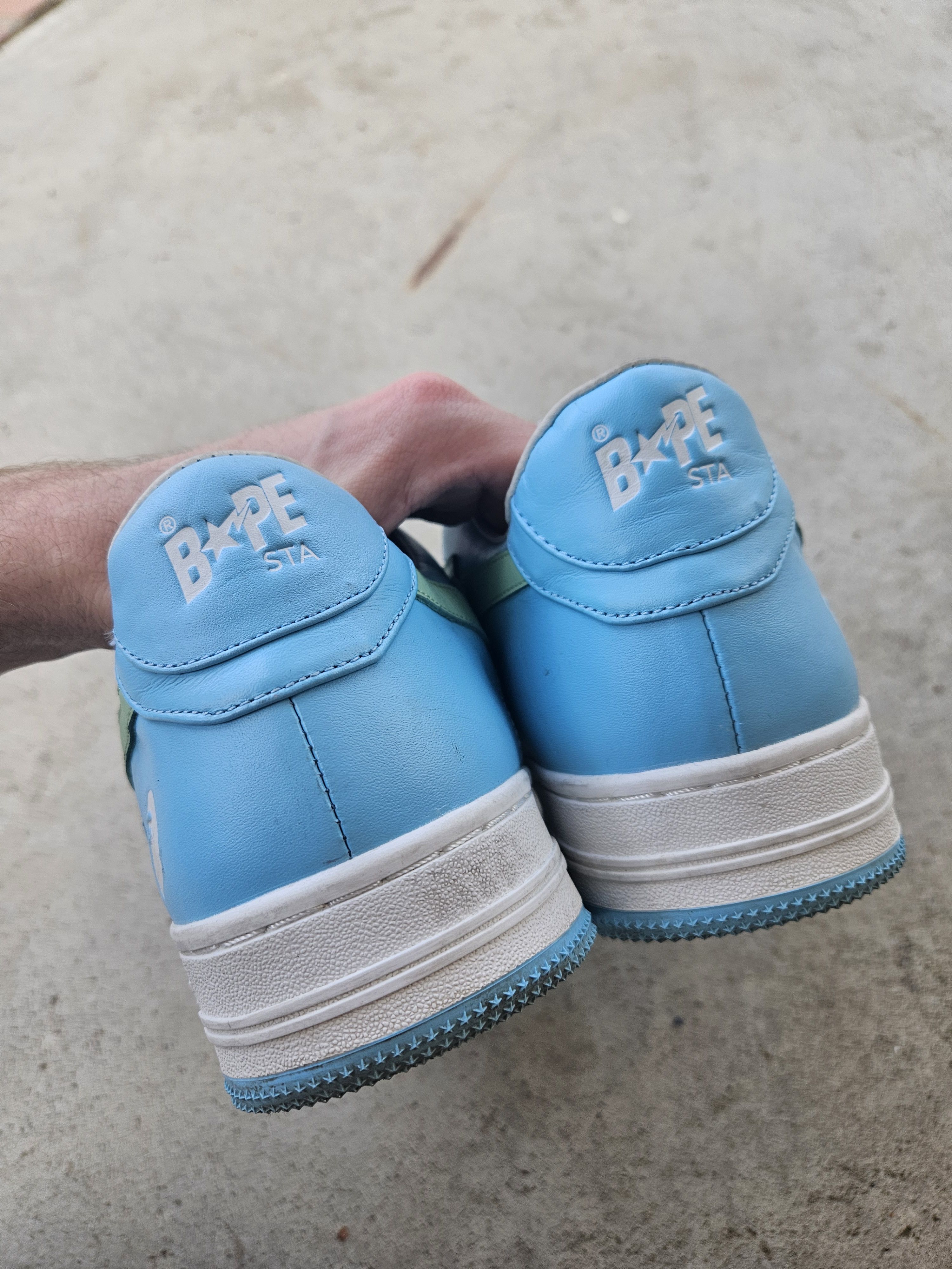 Bape Bapesta Pastel Pack Sax Blue Green Sneakers Size US 11 / EU 44 - 8 Thumbnail