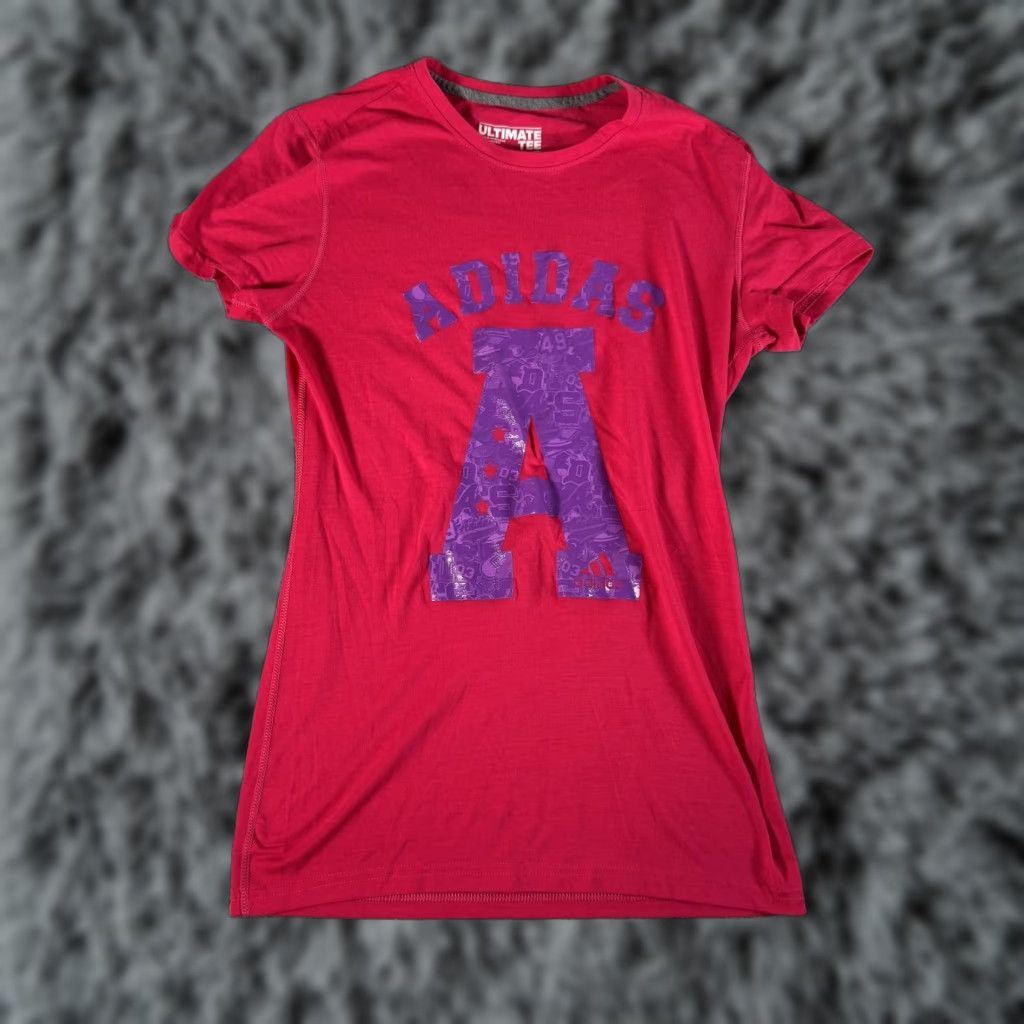 Adidas Adidas Shirt Womens Small Pink Ultimate Tee Graphic Crew Neck Short Sleeve Athletic Crewneck Workout Size S / US 4 / IT 40 - 1 Thumbnail