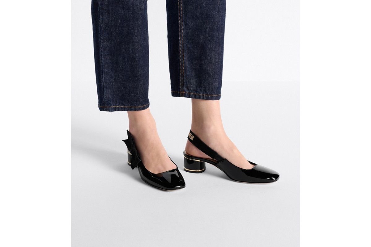 Dior o1bcso1str0226 Miss Dior Slingback Pump in Black Size US 7 / IT 37 - 6 Thumbnail