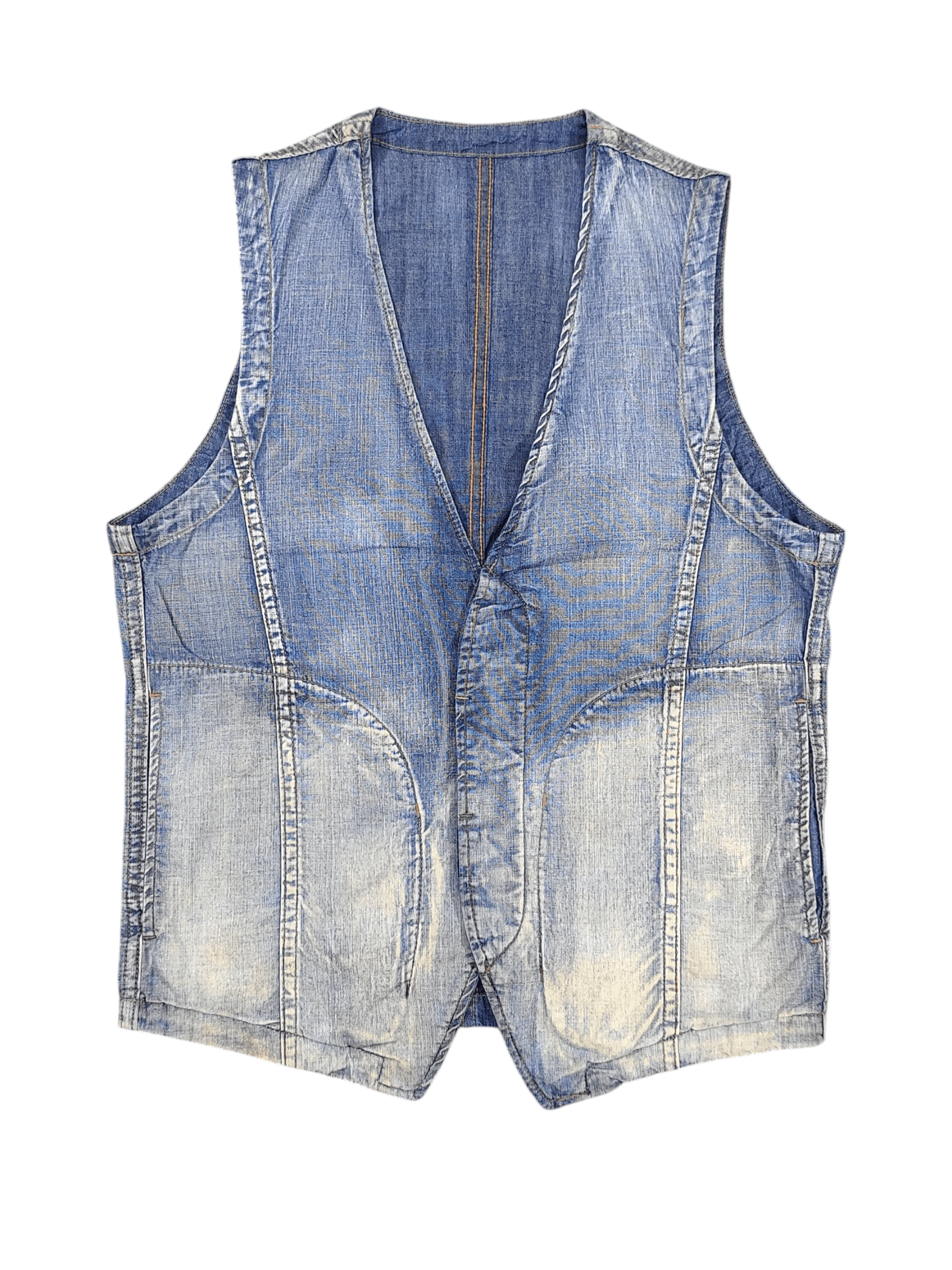 PPFM 00s PPFM 🇯🇵 Heavy Fade Utility Panel Denim Vest Size US M / EU 48-50 / 2 - 1 Thumbnail