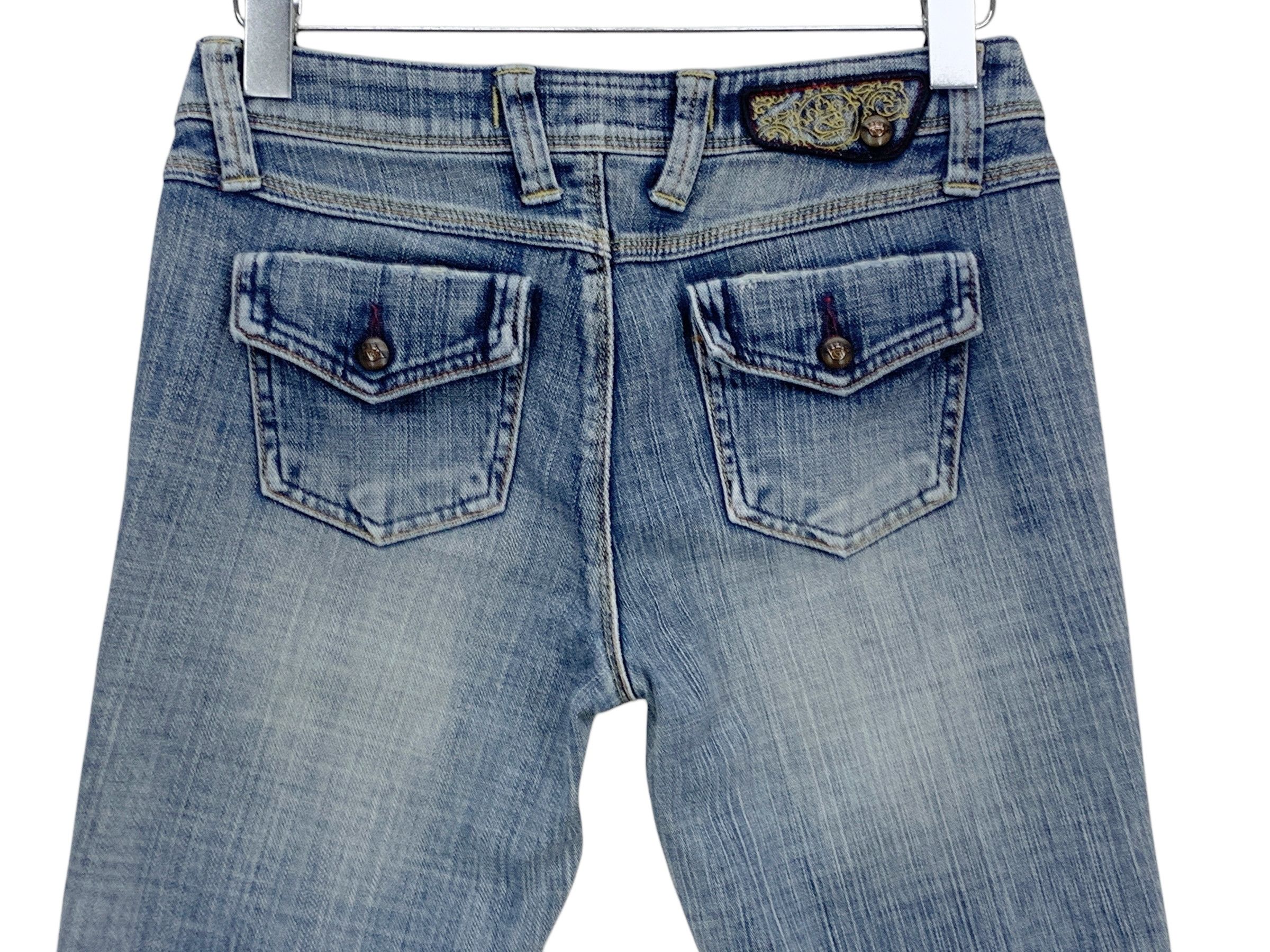 Japanese Brand Brappers Flare Women Denim Bootcut Low Rise Size 26" / US 2 / IT 38 - 6 Thumbnail