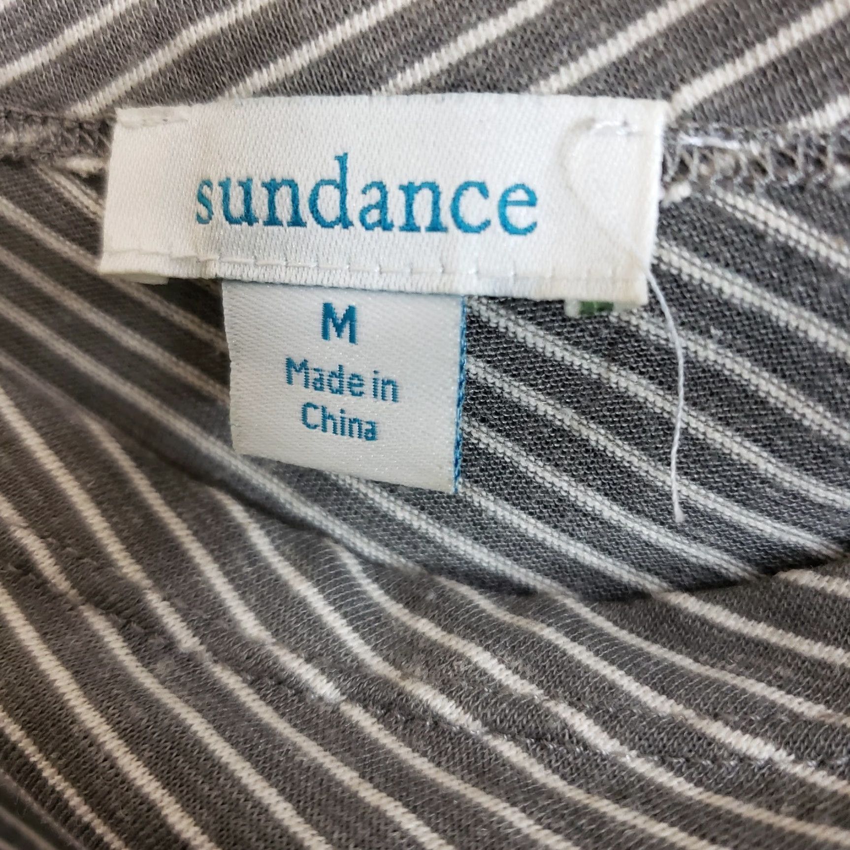 Vintage Sundance Womens Myra Tee M Gray Striped Half Sleeves Shirt Womens Gray Size M / US 6-8 / IT 42-44 - 5 Thumbnail