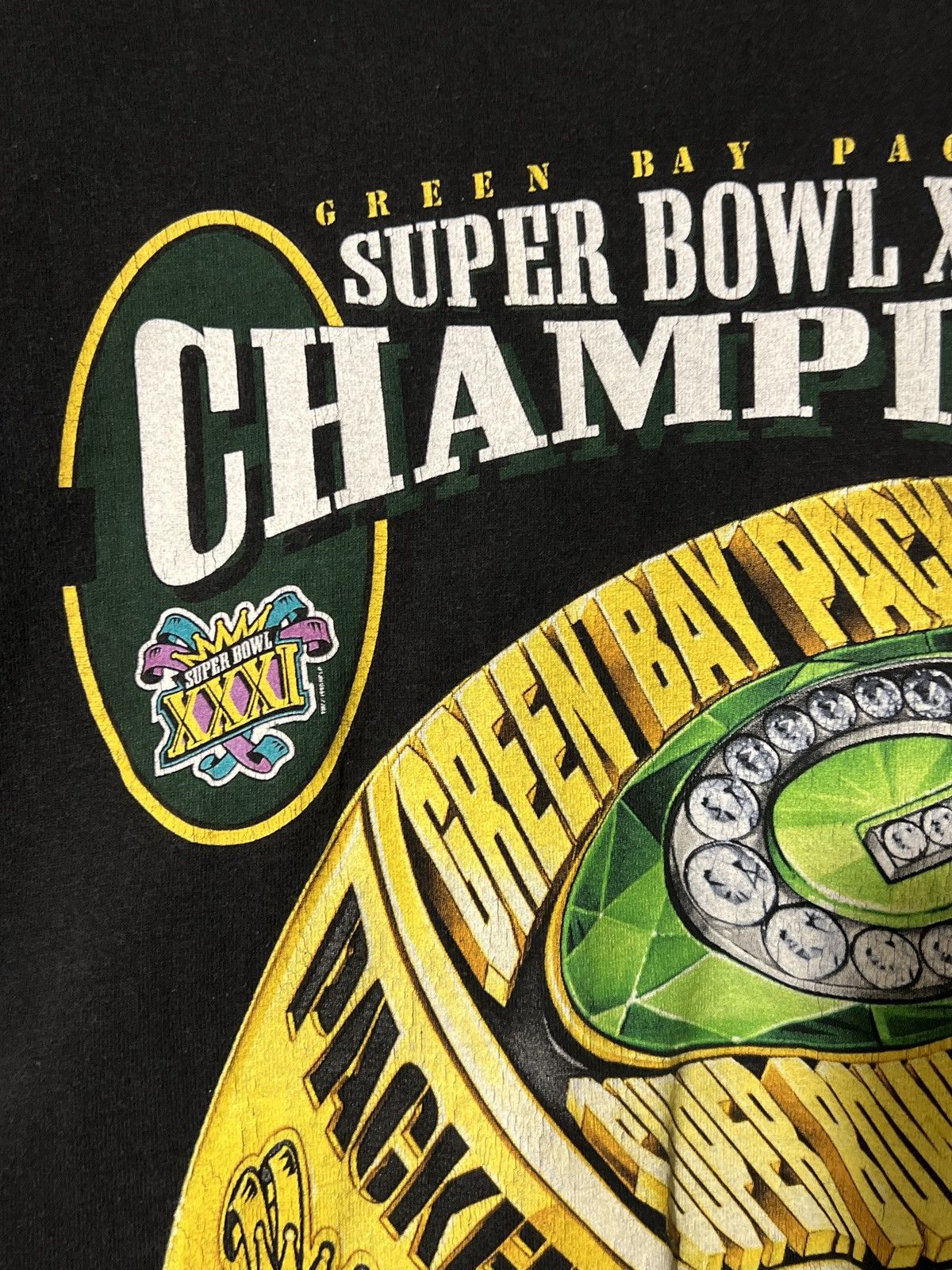 Pro Player 1997 Green Bay Packers Super Bowl XXXI Champions Ring Tee XL Size US XL / EU 56 / 4 - 2 Thumbnail