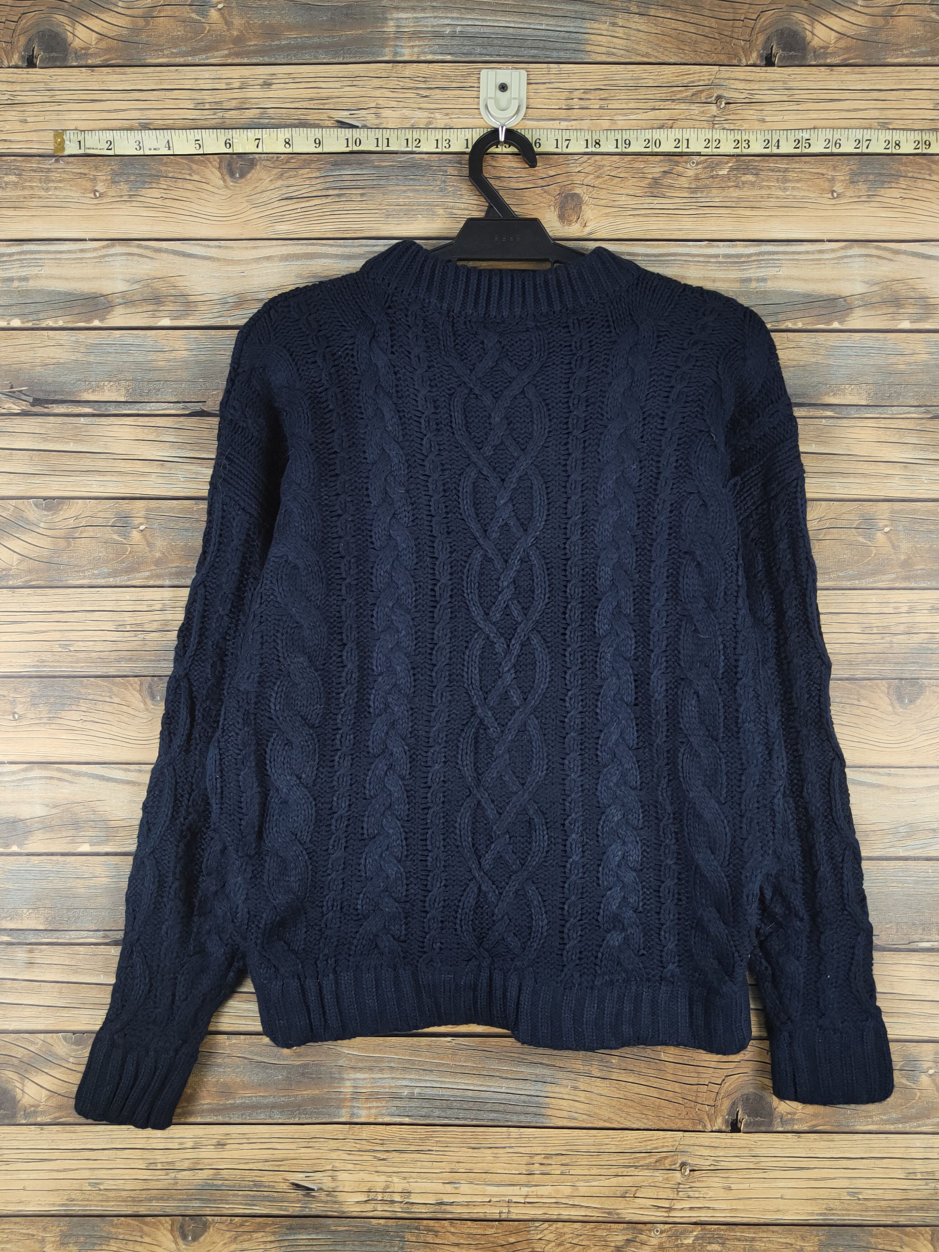 Aran Isles Knitwear × Japanese Brand × Vintage Sly Standard Navy Knitwear Sweatshirts #W1244 Size M / US 6-8 / IT 42-44 - 7 Thumbnail