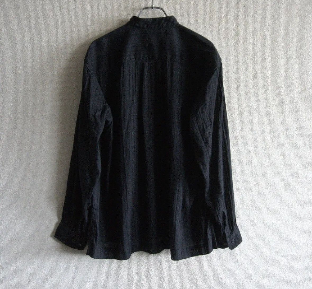 Issey Miyake ISSEY MIYAKE MEN Black Cotton Linen Long Sleeve Shirt Size US M / EU 48-50 / 2 - 2 Thumbnail