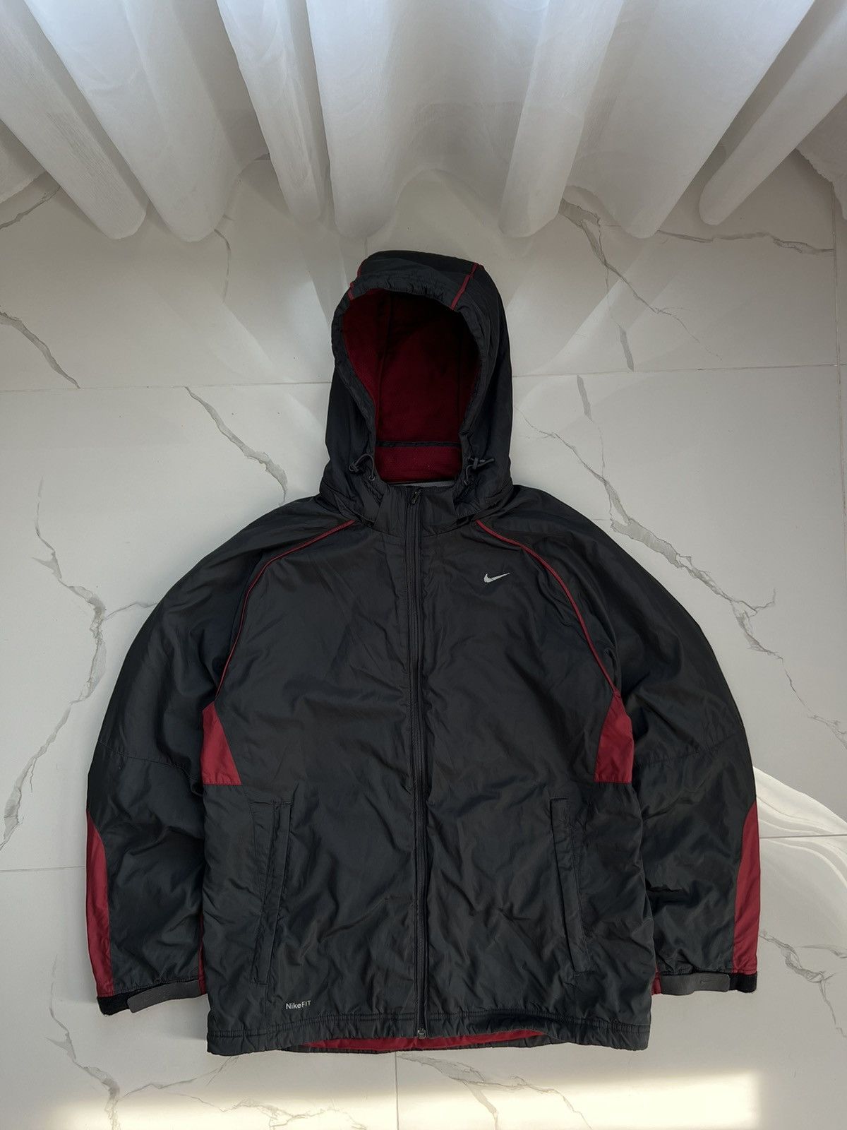 90's NIKE FIT SWOOSH LOGO RARE PUFFER JACKET GORPCORE Y2K
