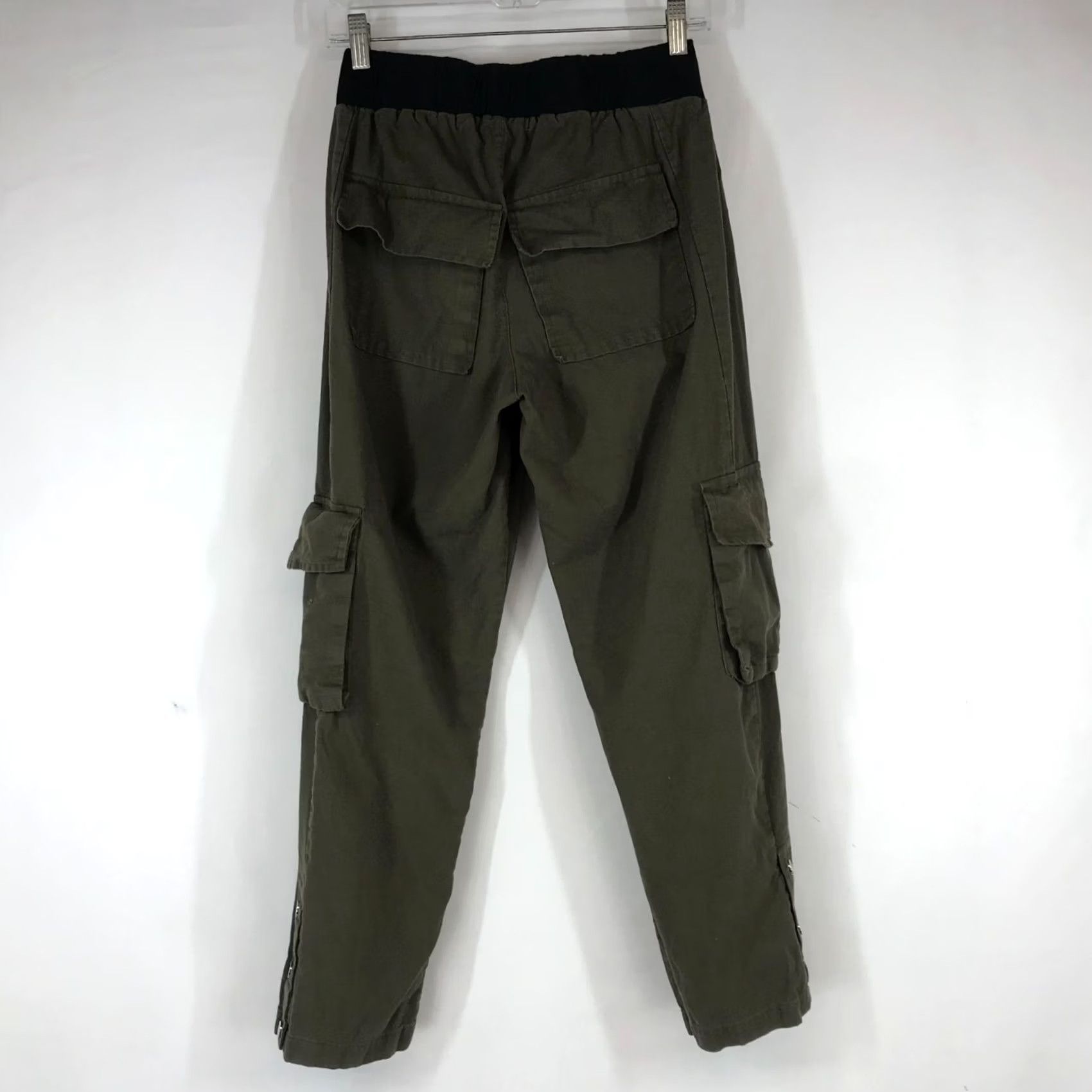 MNML MNML Pants Womens S Green WOMEN PULL CARGO COTTON Size 28" / US 6 / IT 42 - 4 Thumbnail