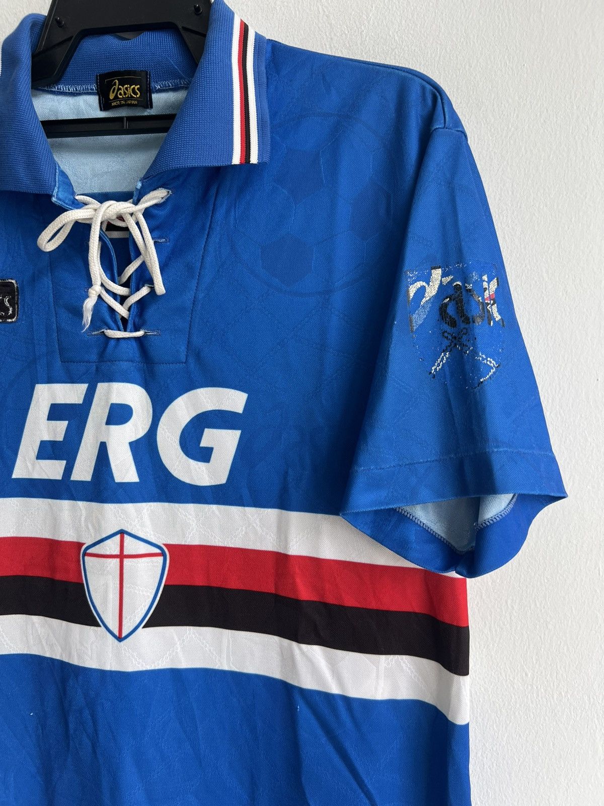 Vintage Vintage 1993/94 Asics Sampdoria FC Ribbon Collar Home Jersey Size US M / EU 48-50 / 2 - 4 Thumbnail
