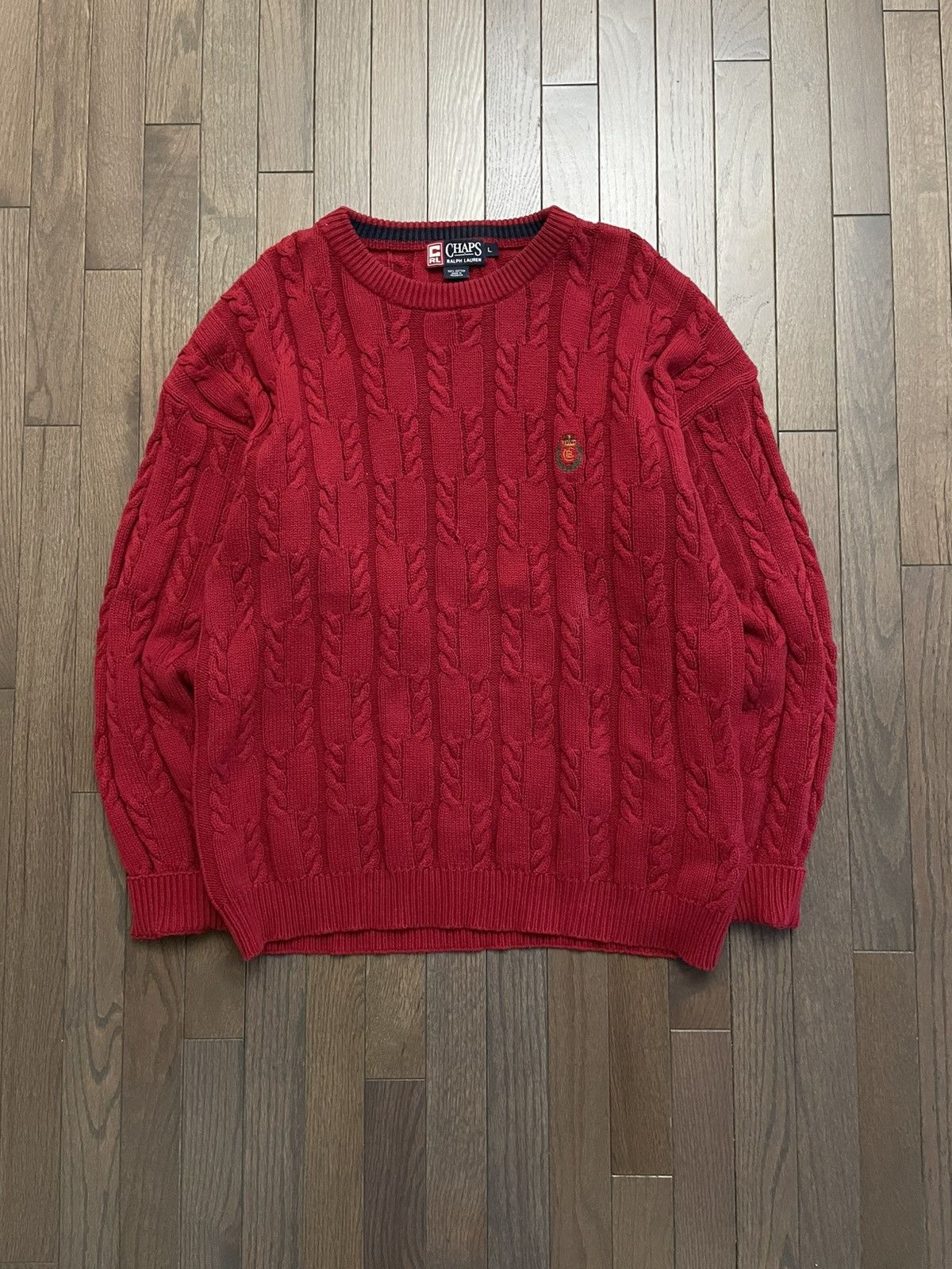 Polo Ralph Lauren Vintage 90s Chaps Ralph Lauren Cable Sweater Y2K Our Legacy Size US L / EU 52-54 / 3 - 1 Thumbnail