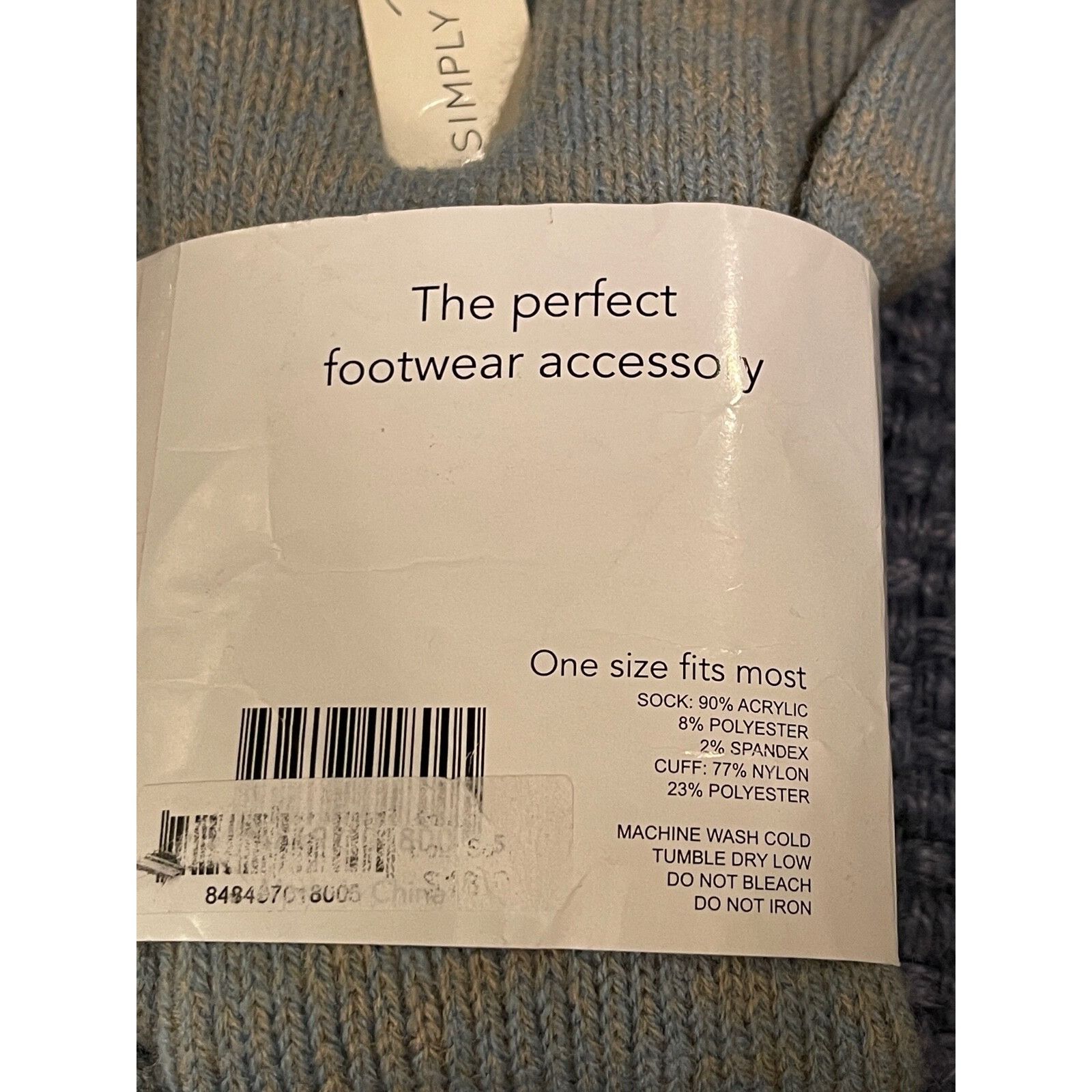 Other Simply Noelle Knubby Knit Boot Socks New with Tags Blue Gray Size ONE SIZE - 5 Thumbnail
