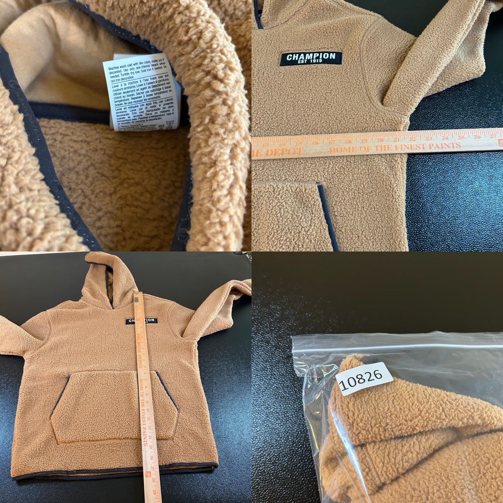Champion Champion Hoodie Pullover Fleece Warm Cozy Sweatshirt Beige Mens Small NWT Sherpa Logo Pocket Zipper Warmth Size US S / EU 44-46 / 1 - 8 Thumbnail