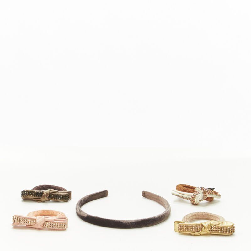 Other ALEXANDRE DE PARIS Alexander Zouari 5X velvet crystal leather bow hair tie band Size ONE SIZE - 1 Thumbnail