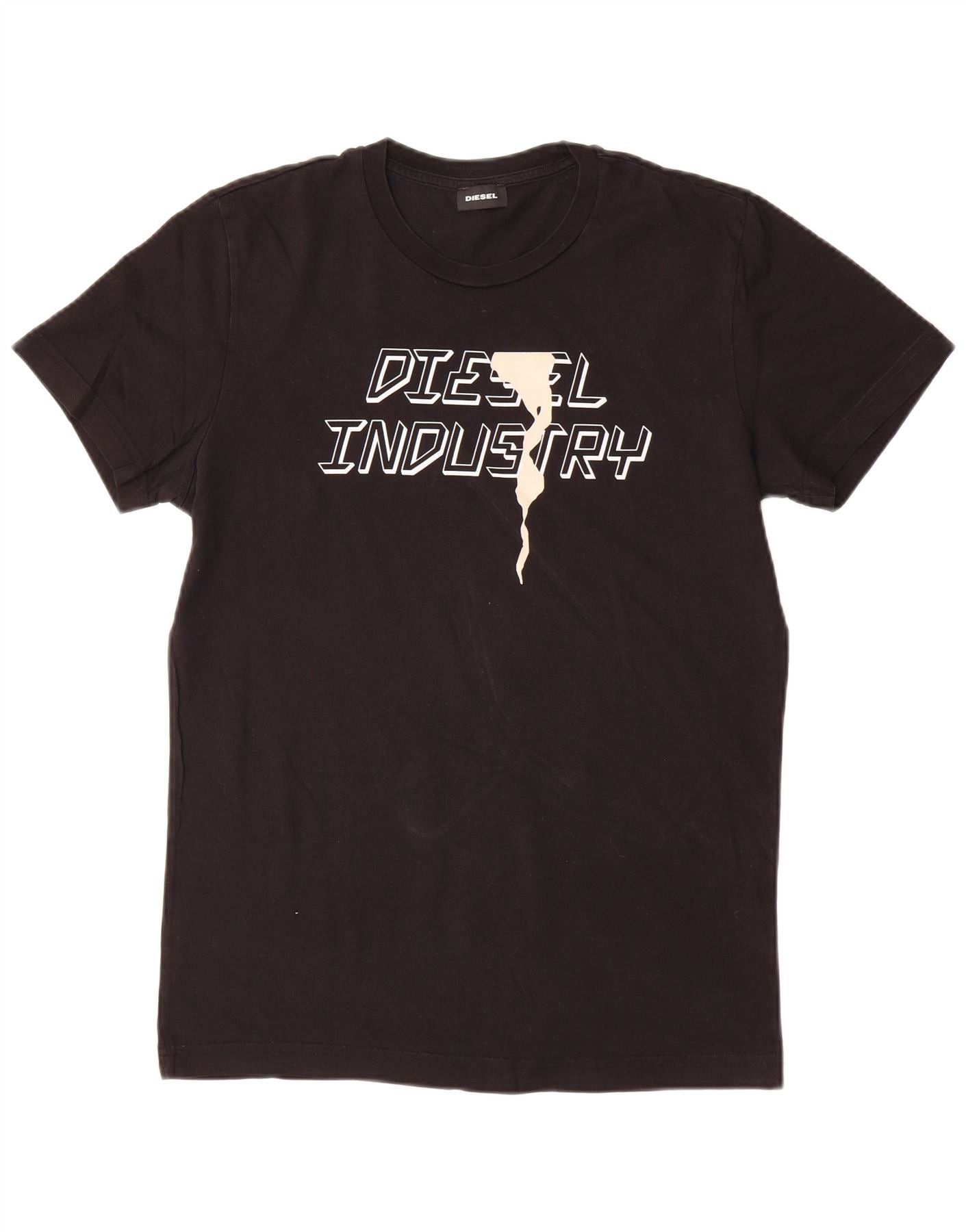 Diesel Mens Graphic T-Shirt Top Medium Black Size US M / EU 48-50 / 2 - 1 Thumbnail