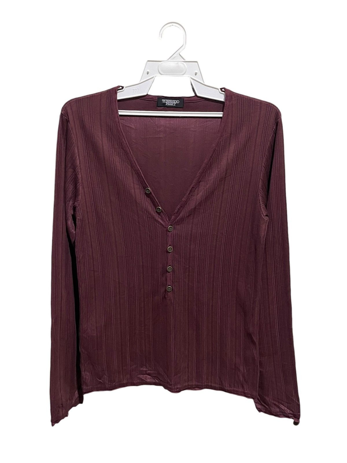 Tornado Mart Tornado Mart V Neck Longsleeve Shirts Size S / US 4 / IT 40 - 13 Thumbnail