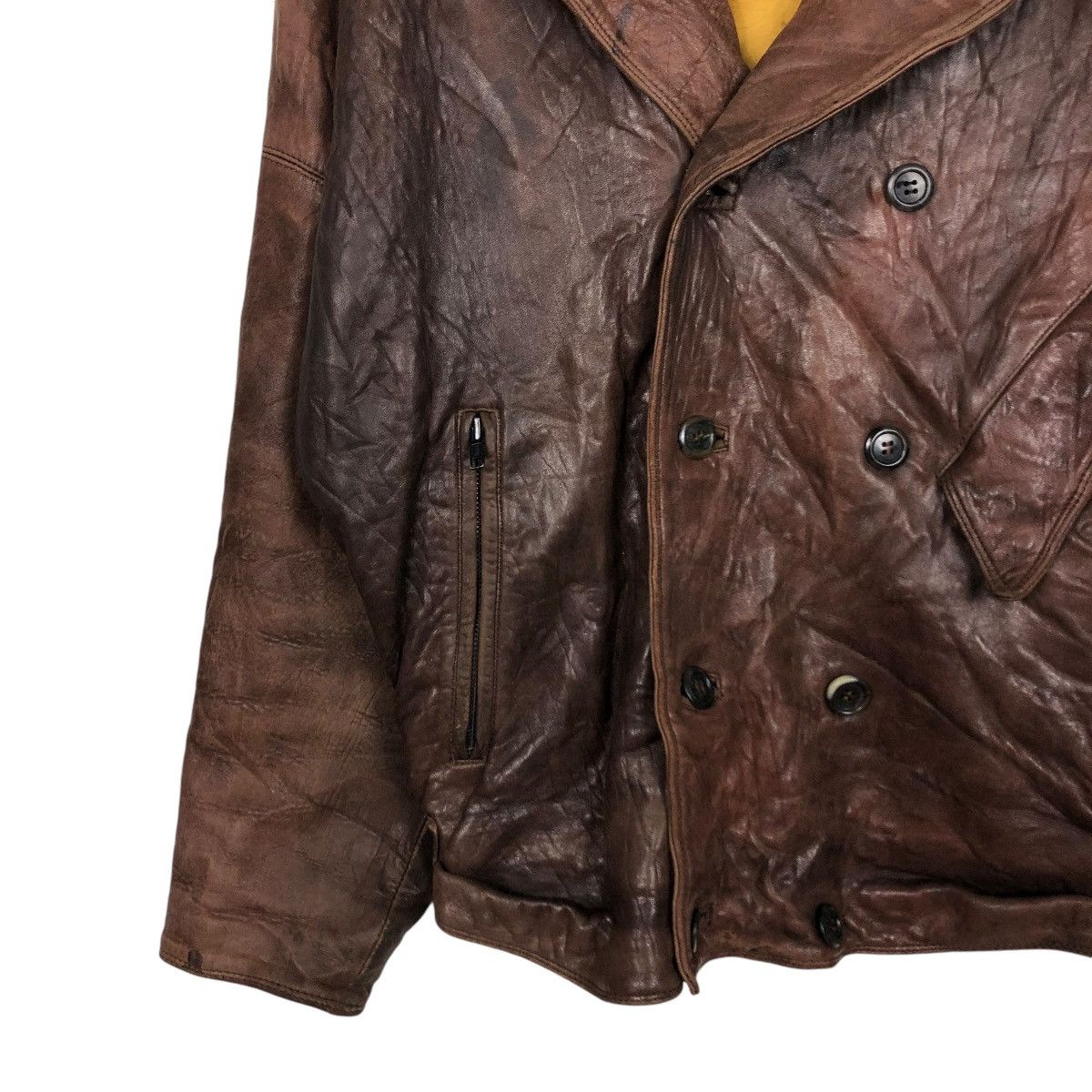Japanese Brand 🔥VTG BIKER LEATHER JACKET GICOLL FUR COLLAR 14th ADDICTION Size US M / EU 48-50 / 2 - 6 Thumbnail