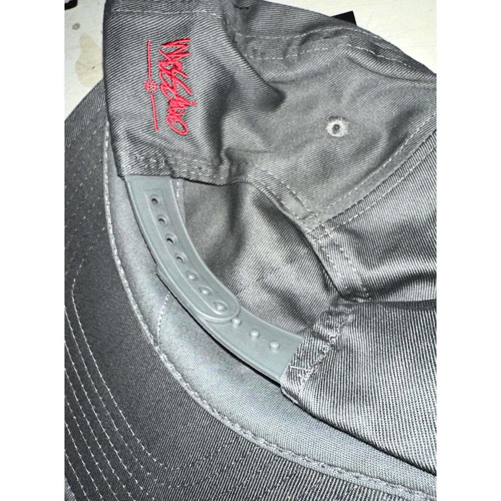 Mossimo VTG Mossimo Baseball Style Hat Snap Back Men One Size Gray Leather Cap Size ONE SIZE - 5 Thumbnail