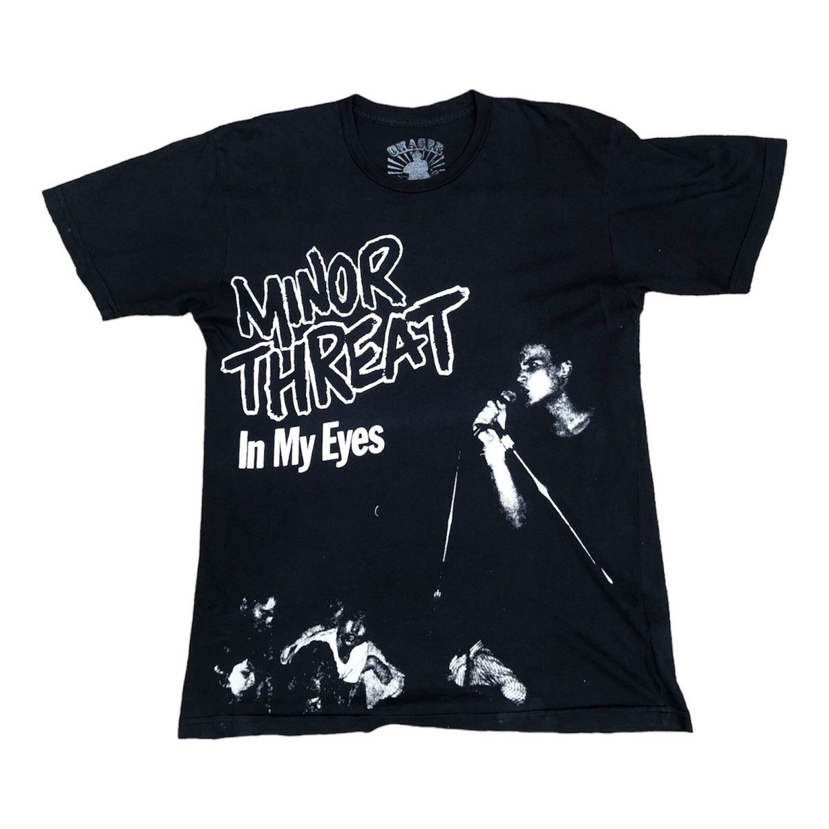 image of Band Tees x Vintage Y2K Minor Threat 'in My Eyes' Tshirt Tee in Black, Men's (Size Medium)