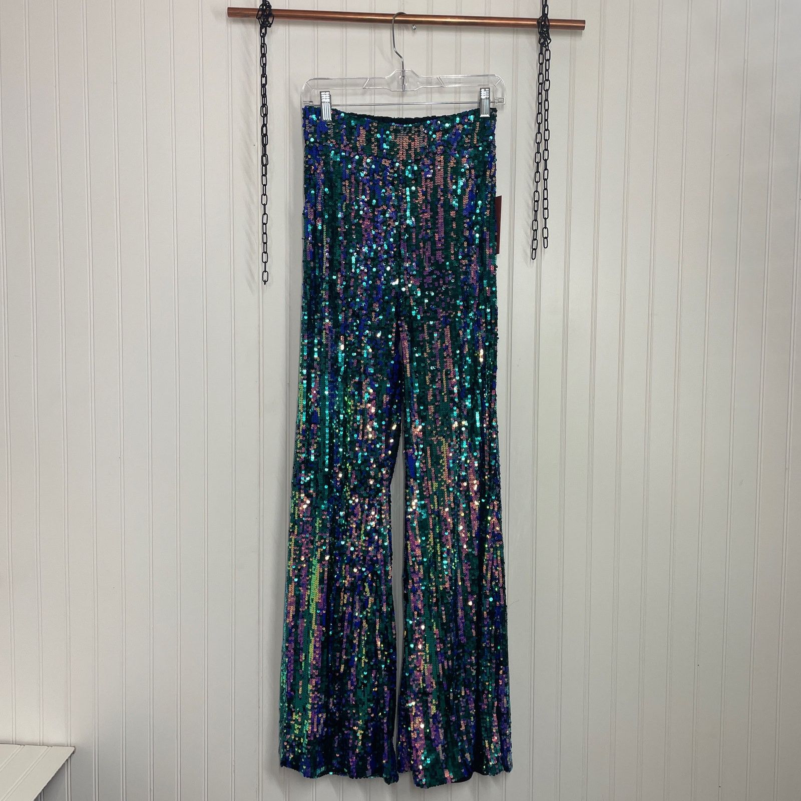 ALIX NYC NWT Alix NYC High Waisted Sequin Kimmel Pants Sz S Size 27" / US 4 / IT 40 - 2 Thumbnail