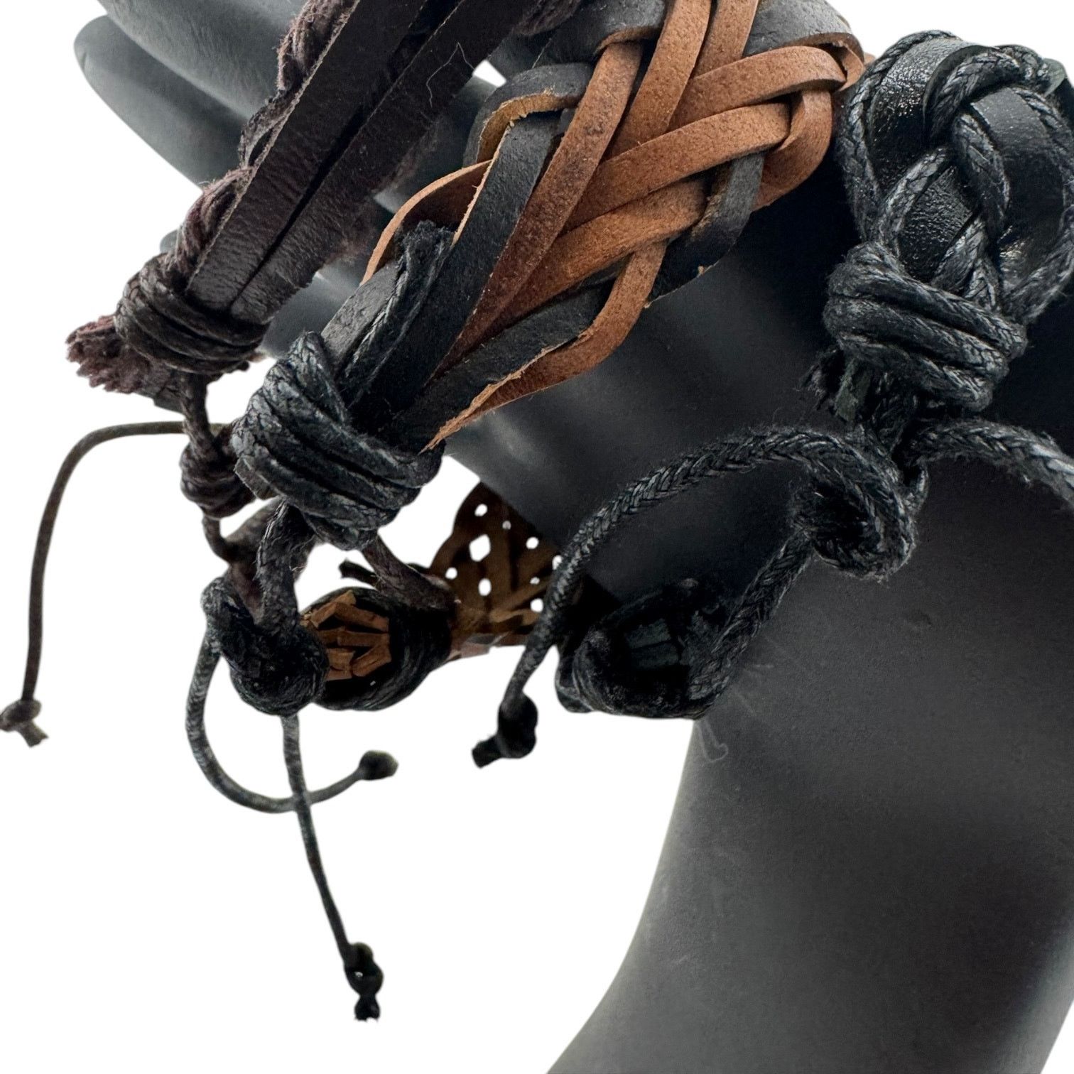 Other Outlaw Leather Cuffs: Trio of Unchained Style Size ONE SIZE - 2 Thumbnail