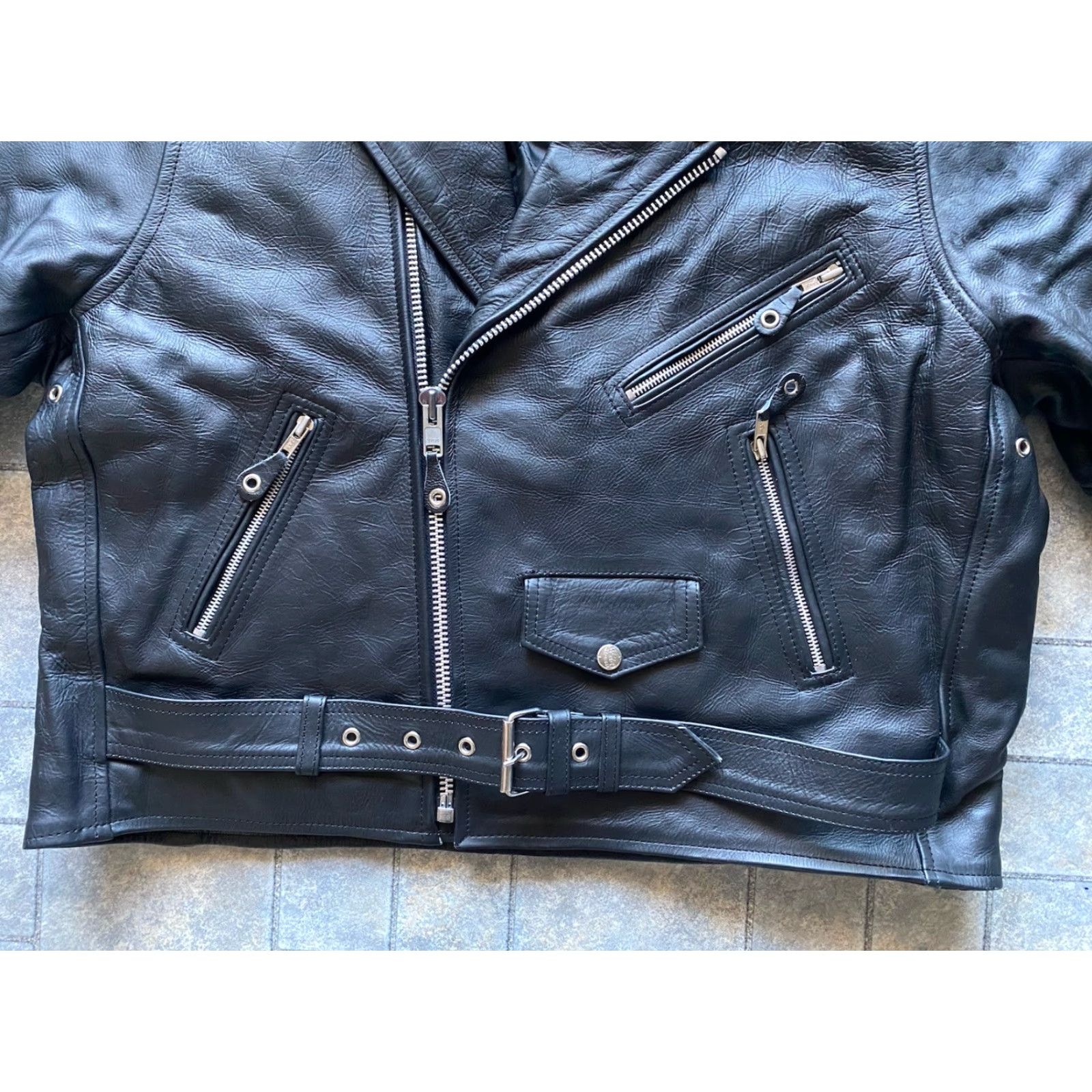 Vintage VINTAGE Wild Rider Leather Motorcycle Jacket Men’s 48 Black Jacket Biker 90s Mens Size US M / EU 48-50 / 2 - 3 Thumbnail