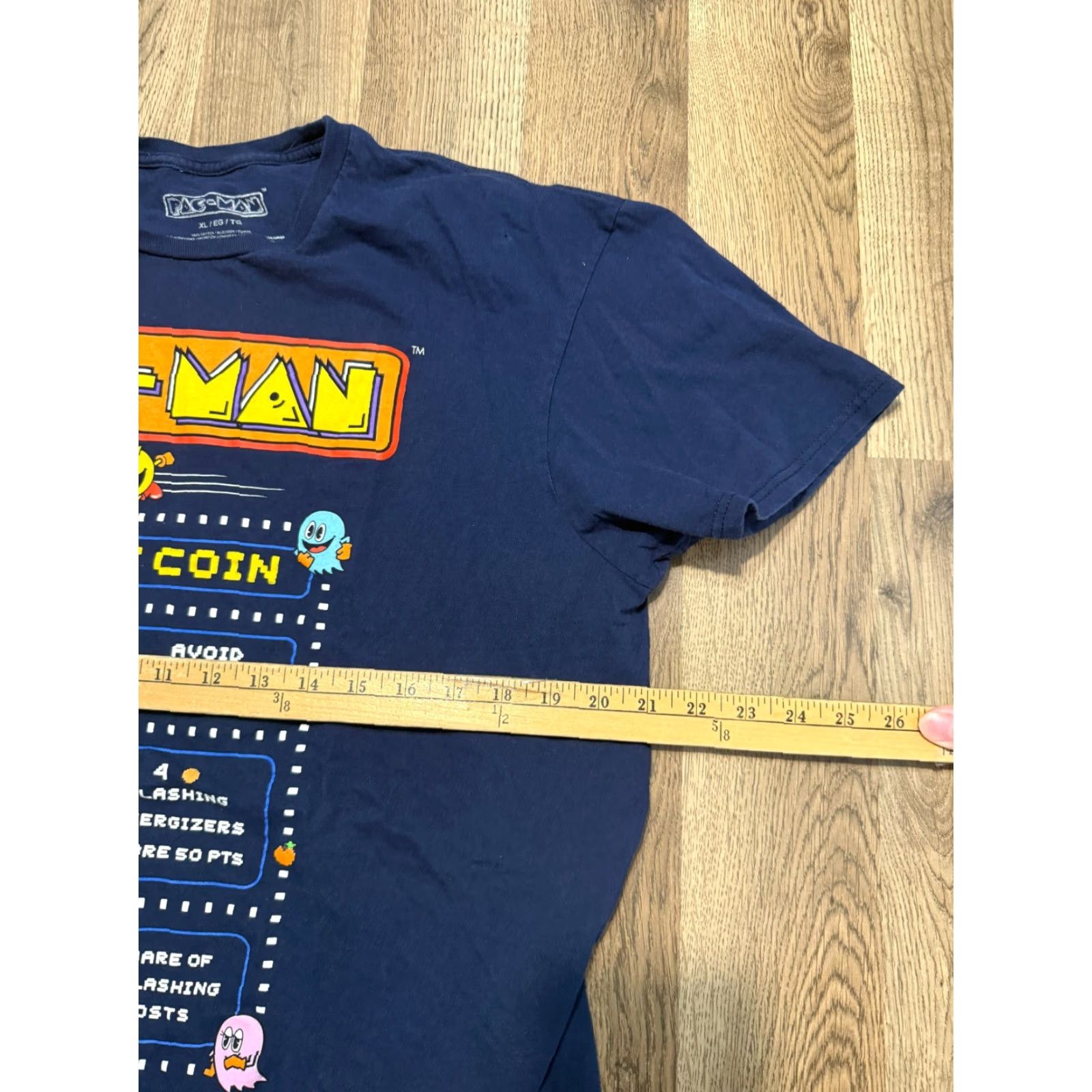 Vintage Pac-Man Shirt Men XL Navy Blue Crewneck Short Sleeve INSERT COIN Size US XL / EU 56 / 4 - 7 Thumbnail