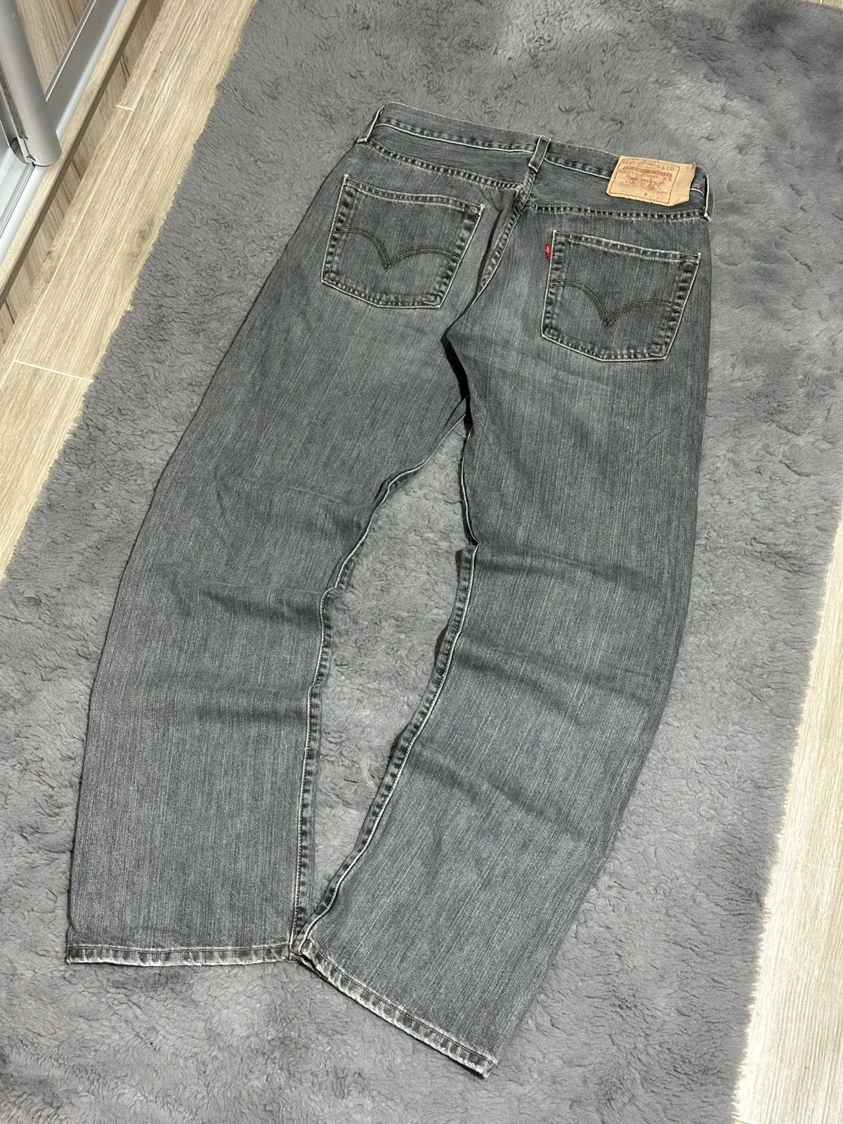 Vintage Levi's 501 Gray Straight Leg Denim