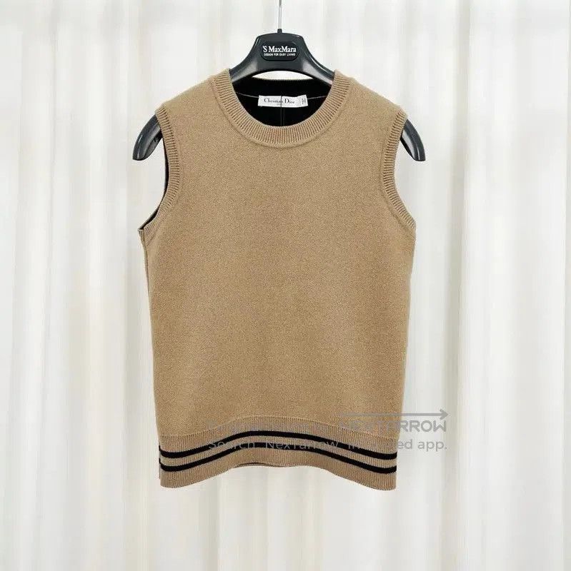 Dior Dior Beige Cashmere Knitted Sweater Vest . Size M / US 6-8 / IT 42-44 - 2 Thumbnail