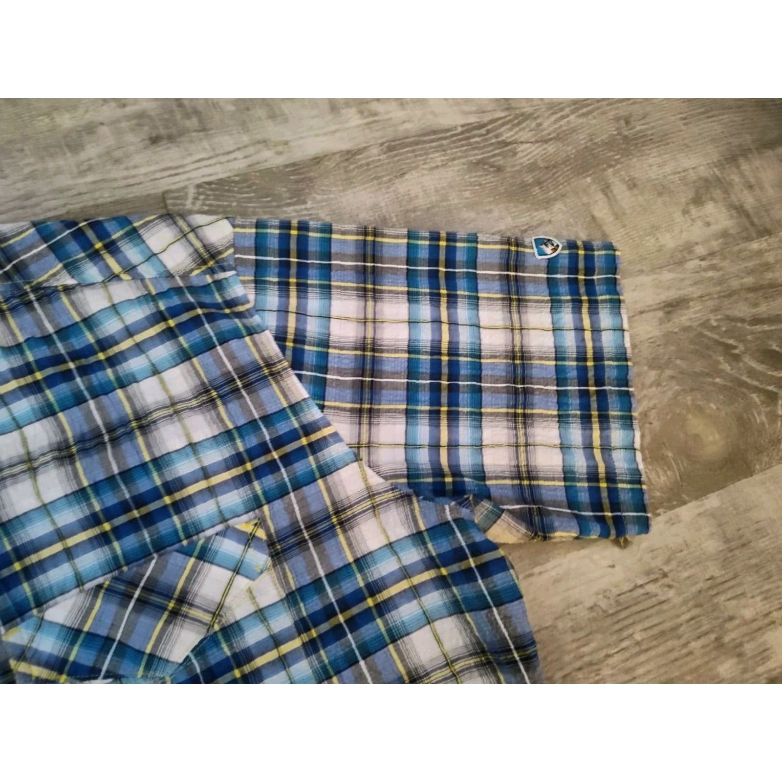 Vintage VINTAGE Kuhl Mountain Grown Mens Short Sleeve Shirt 2XL Blue Plaid Outdoor Hiking Size US XXL / EU 58 / 5 - 4 Thumbnail
