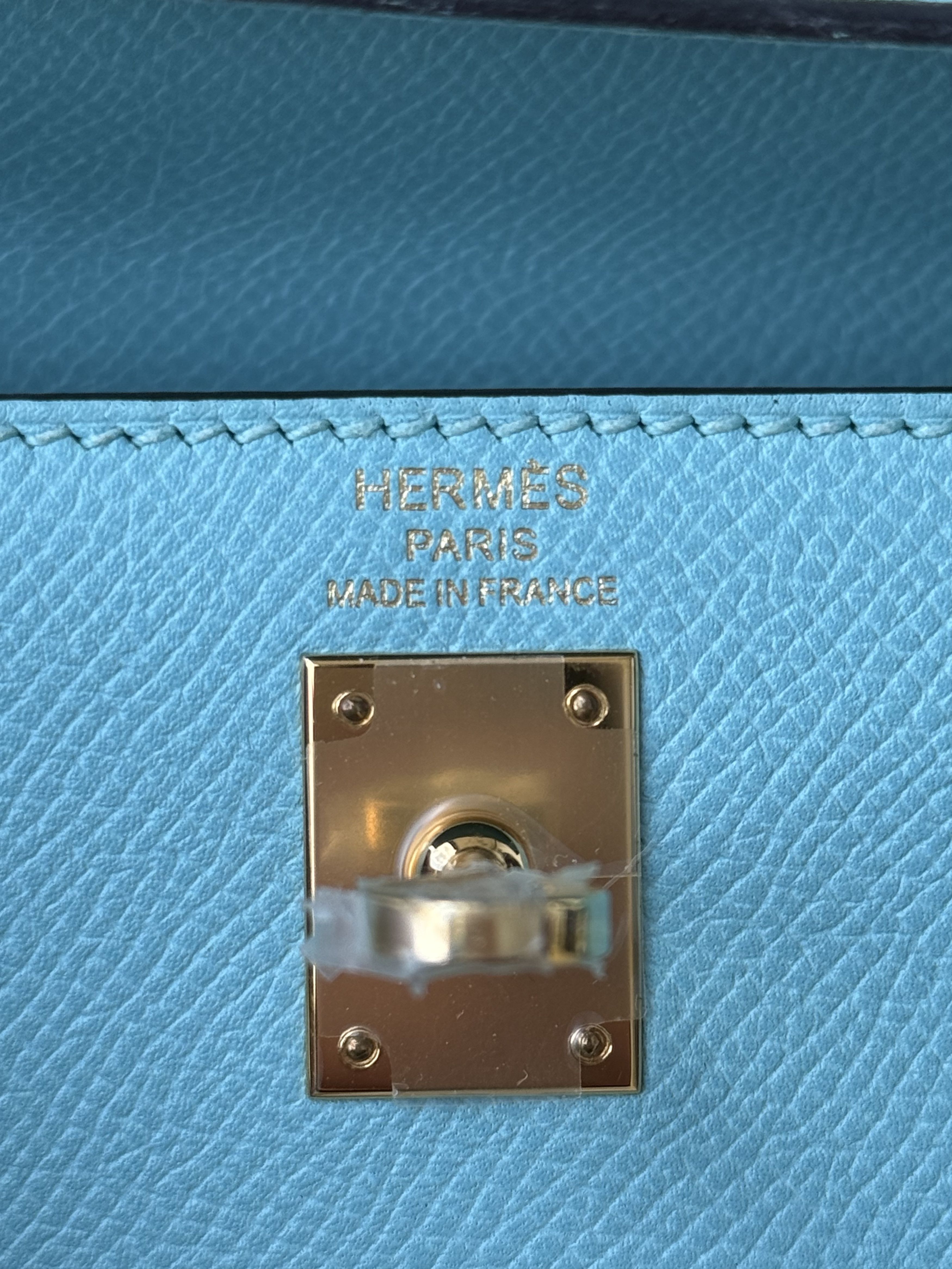 Hermes Hermes Blue Atoll Epsom & Gold Hardware Kelly 25 Size ONE SIZE - 7 Thumbnail
