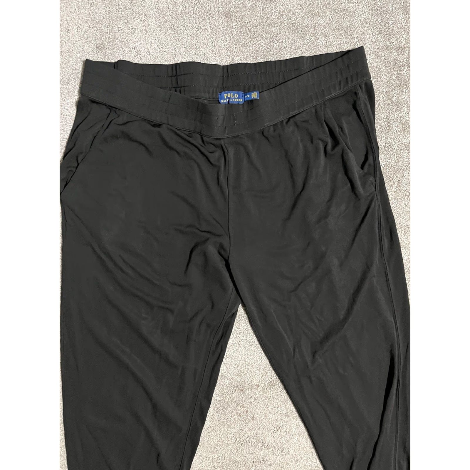 Polo Ralph Lauren Polo Ralph Lauren Women’s Sweatpants Joggers Black Nylon Sz L Sport No Drawstring Pants Adults Womens Size 36" / US 14 / IT 50 - 2 Thumbnail