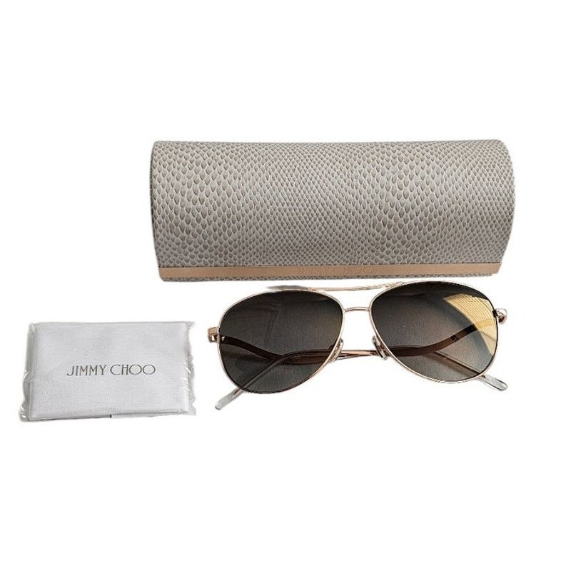 Jimmy Choo ESSY_S Sunglasses in Gold Jimmy Choo Blue/Gold Tone ESSY/S Gradient Aviator Sunglasses  main image 2