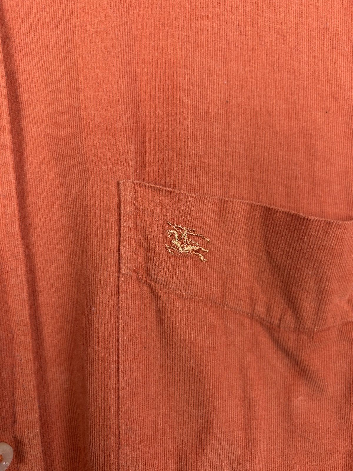 Burberry Vintage Burberry Micro Corduroy Velvet Button Up Shirt Size US L / EU 52-54 / 3 - 3 Thumbnail