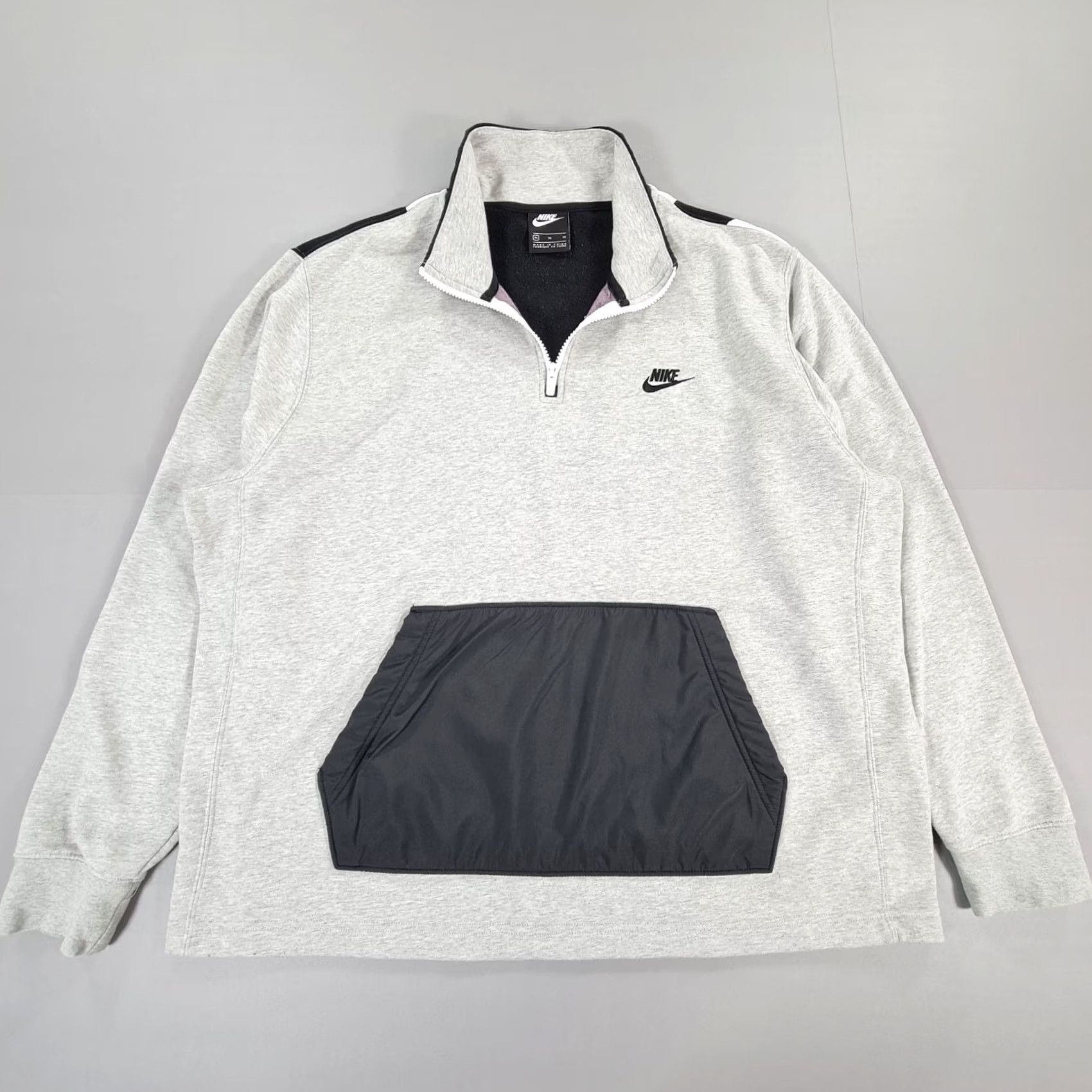 Nike Nike Mens Sweatshirt Grey XL Quarter Zip Big Logo Sweatshirt CZ9948 050 Size US XL / EU 56 / 4 - 2 Thumbnail