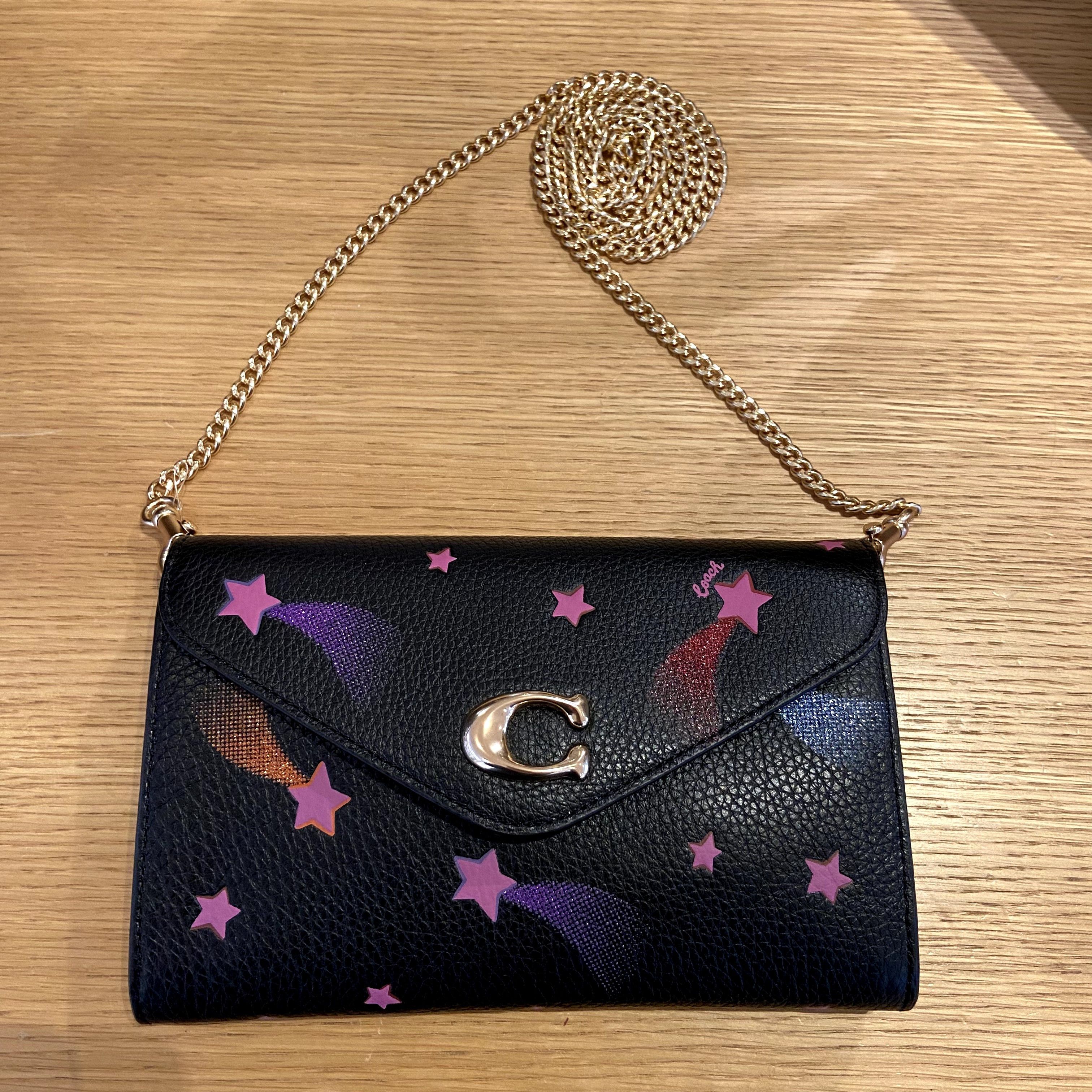 Coach Tammie Clutch Crossbody With Disco Star Print c7302