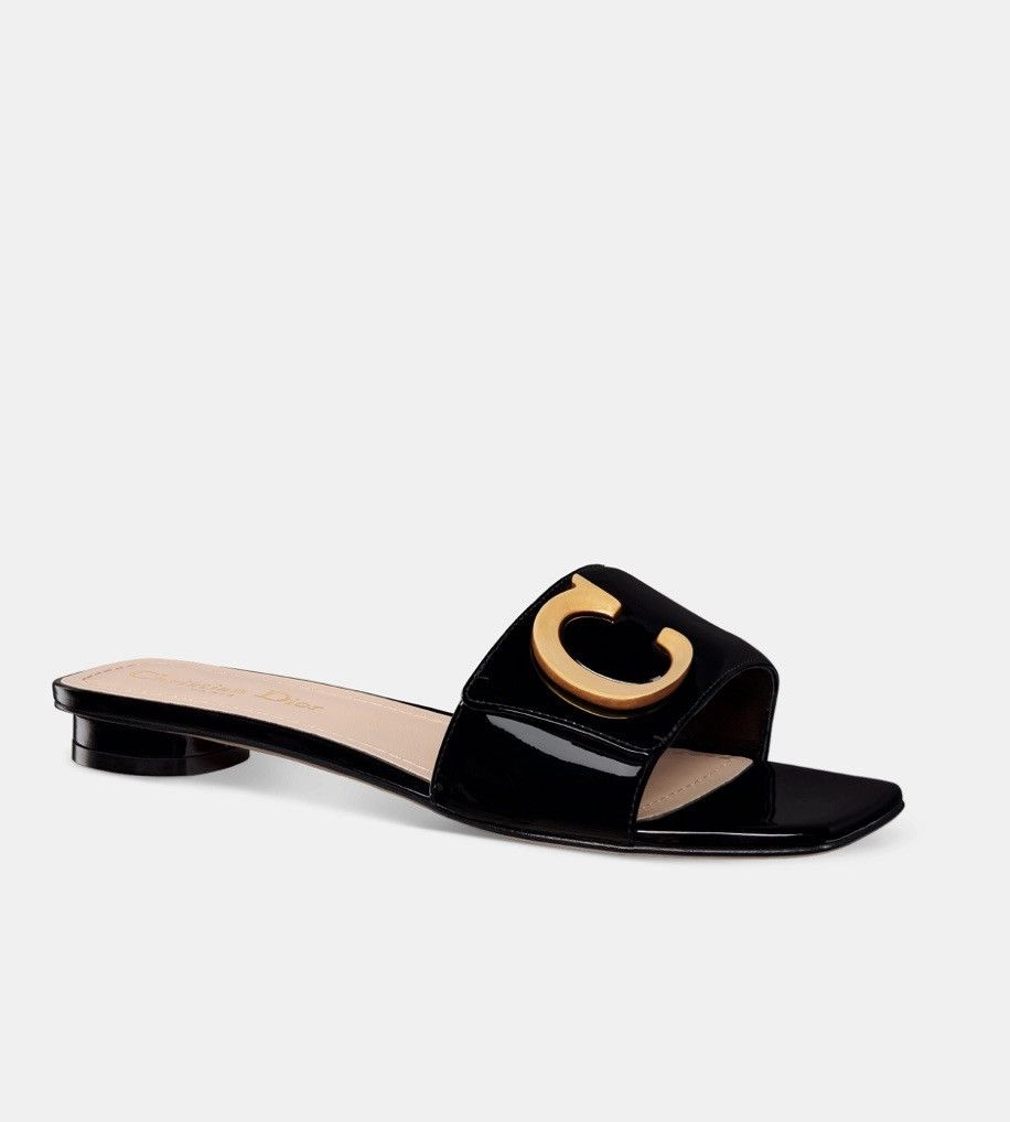 Dior Dior C'EST DIOR SLIDE Black Patent Calfskin Size US 9 / IT 39 - 1 Thumbnail