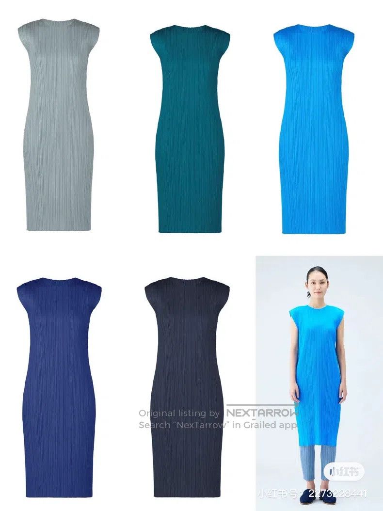 Issey Miyake Issey Miyake Dark Blue Dress Size L / US 10 / IT 46 - 8 Thumbnail