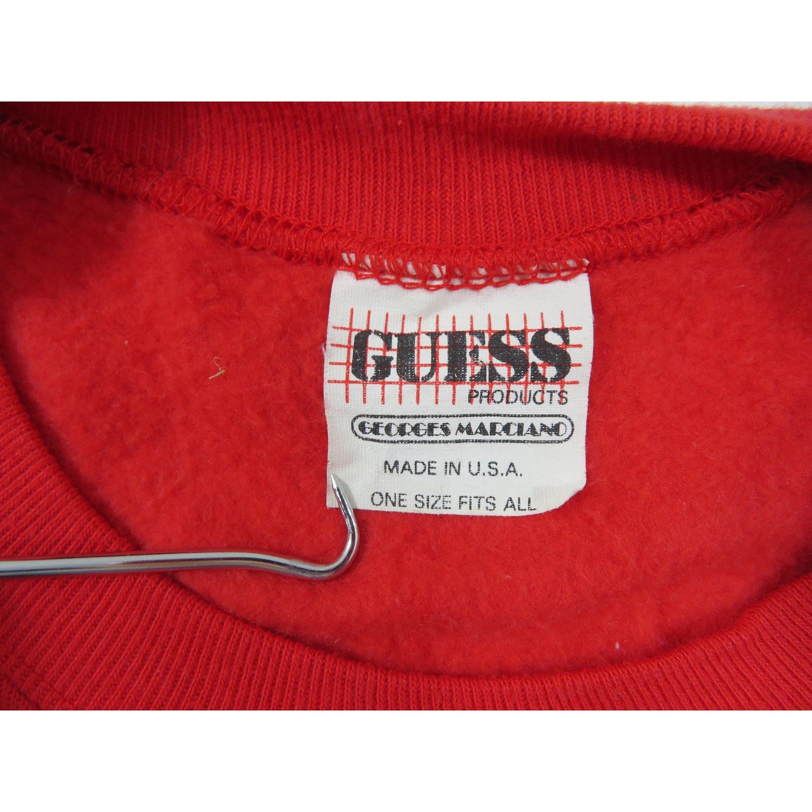 Guess Guess Georges Marciano 1980s Sweatshirt Red Sz One Size XL? Size US XL / EU 56 / 4 - 4 Thumbnail