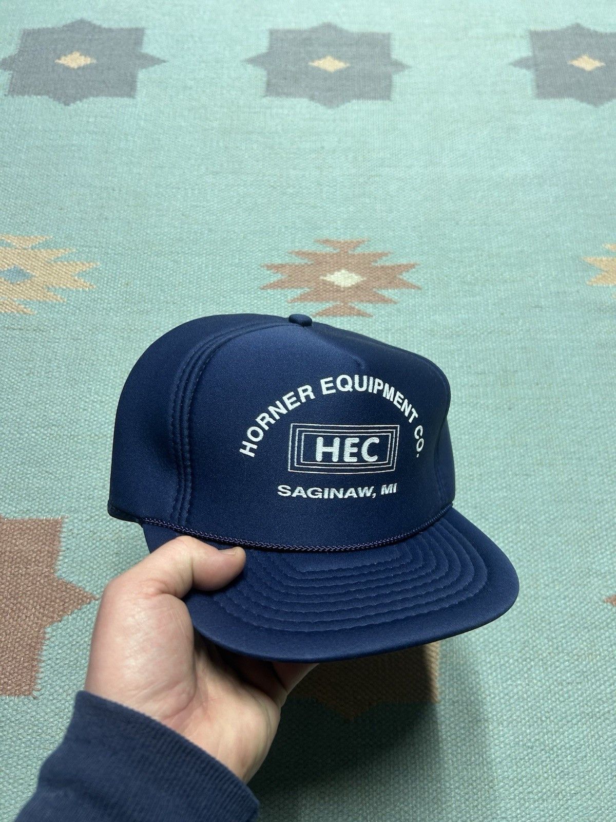 Vintage Vtg Snap hat Horner Equipment Co Saginaw Michigan foam HEC Size ONE SIZE - 1 Thumbnail