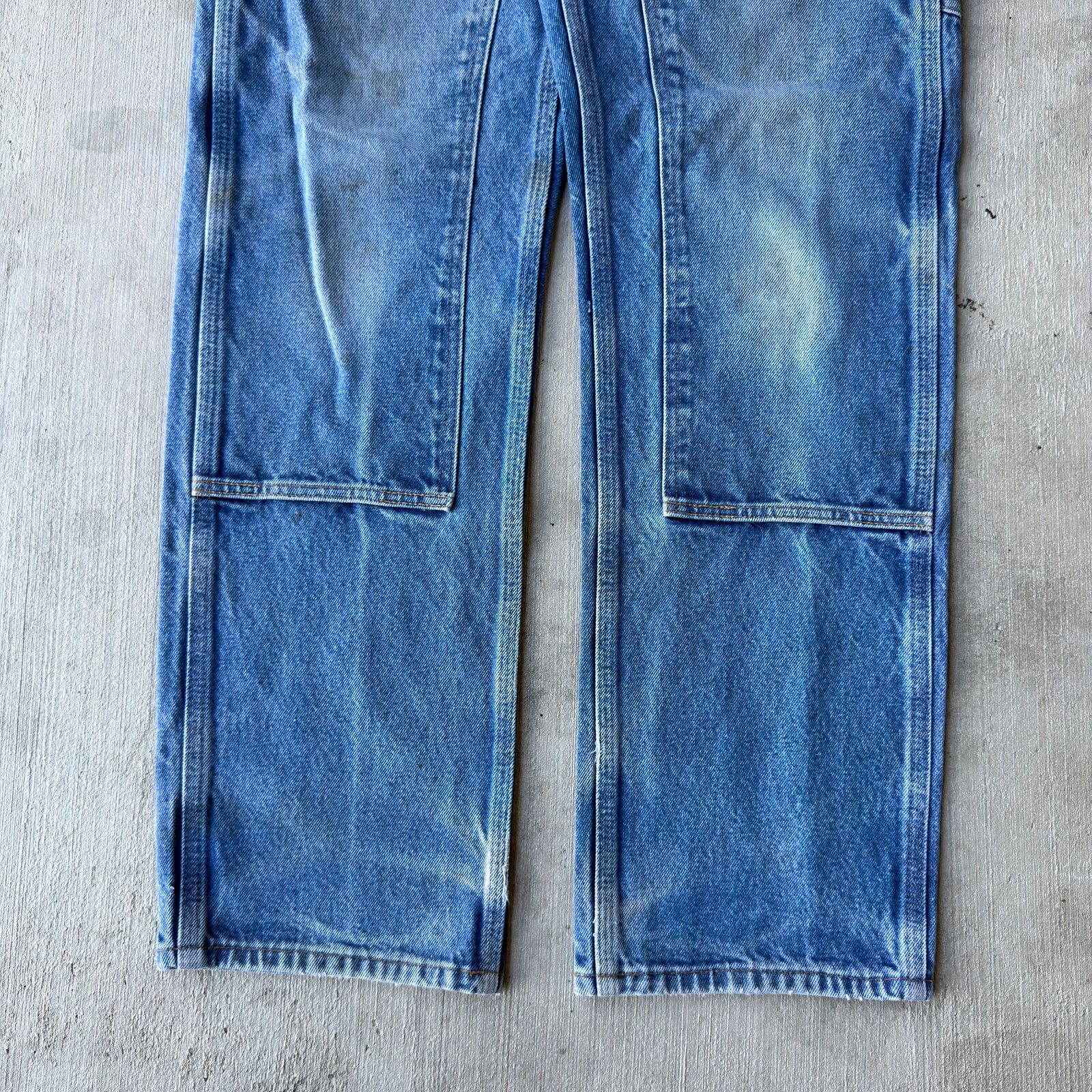 Carhartt × Vintage Carhartt denim blue jeans double knee work carpenter pants Size US 31 - 2 Thumbnail