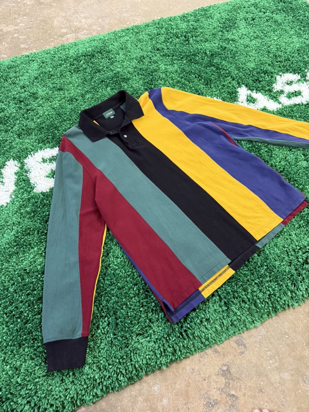 J.Crew RARE J.Crew Verticle Color Polo Long Sleeve Shirt JCREW Size US L / EU 52-54 / 3 - 2 Thumbnail