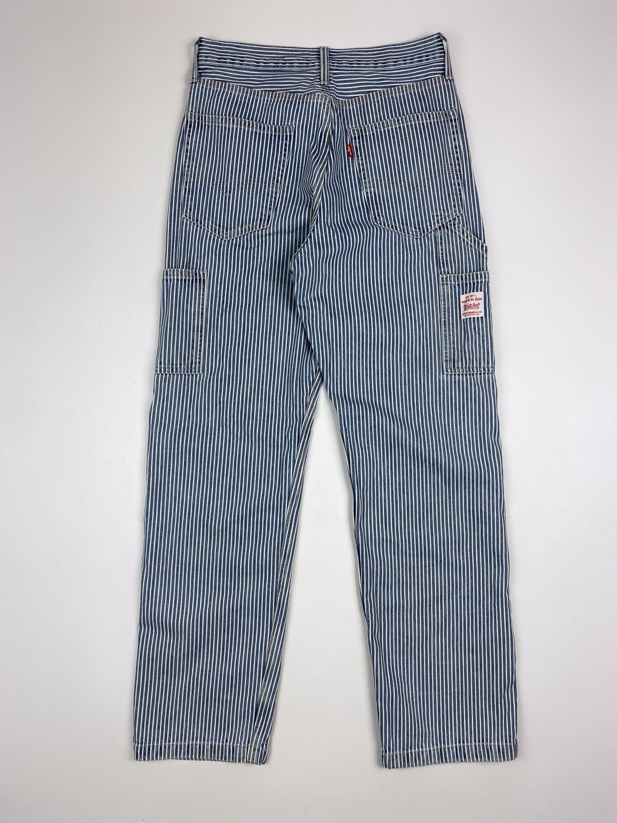 Levi's Levi’s 568 Stay Loose Railroad Stripe Carpenter Denim Pants Size US 28 / EU 44 - 7 Thumbnail