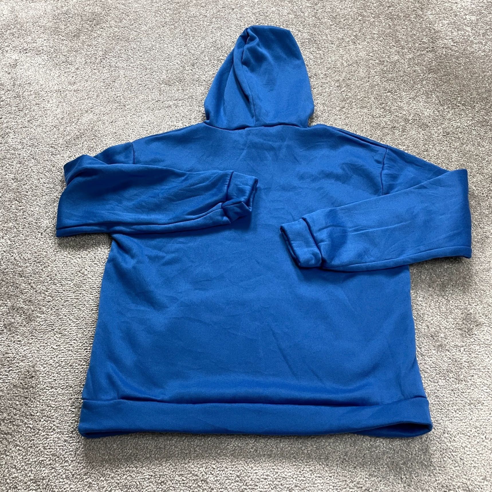 Vintage Unbranded Hoodie Sweatshirt Unisex 2XL Royal Blue Fleece Drawstring Pullover Size US XXL / EU 58 / 5 - 2 Thumbnail
