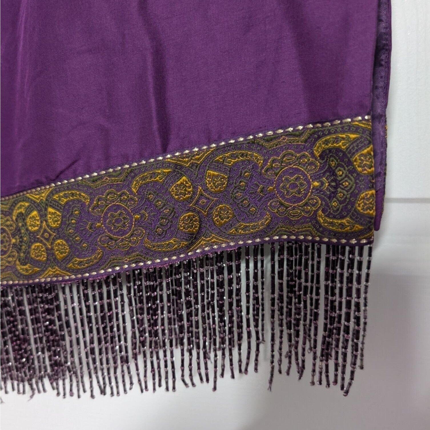 Designer Vintage Y2K Clio Silk Embroidered Midi Skirt Womens Size 6 Size 28" / US 6 / IT 42 - 4 Thumbnail