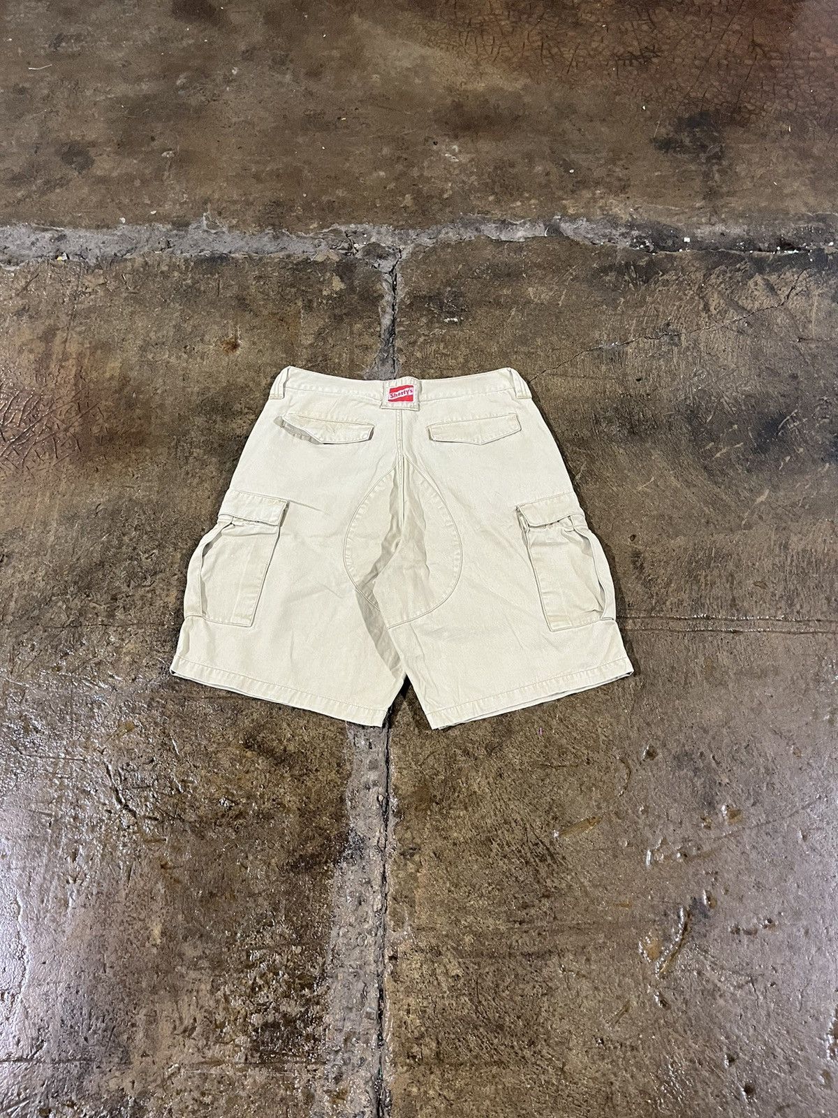 JNCO × Shorty's Skateboards × Vintage Vintage Shorty's Skateboards Baggy Cargo Shorts 90s Y2K Size US 34 / EU 50 - 3 Thumbnail