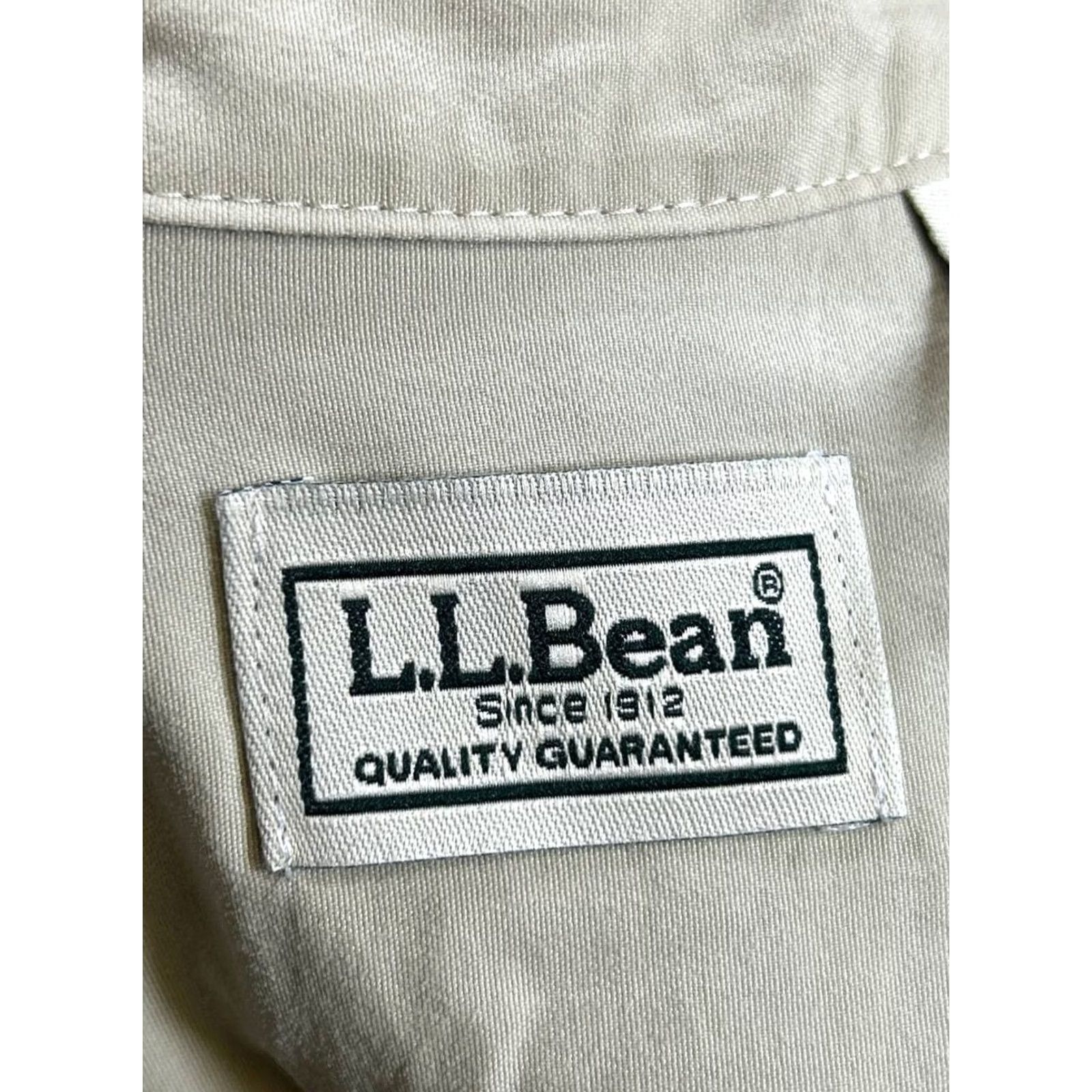 Vintage L.L.Bean Shirt Mens Large Beige Button-Up Short Sleeve Hiking Casual Size US L / EU 52-54 / 3 - 4 Thumbnail
