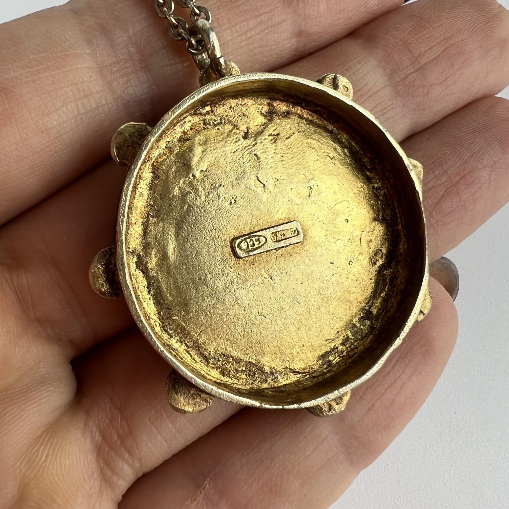 Vintage Vintage Gilt Sterling Silver 925 Women's Jewelry Necklace Size ONE SIZE - 7 Thumbnail