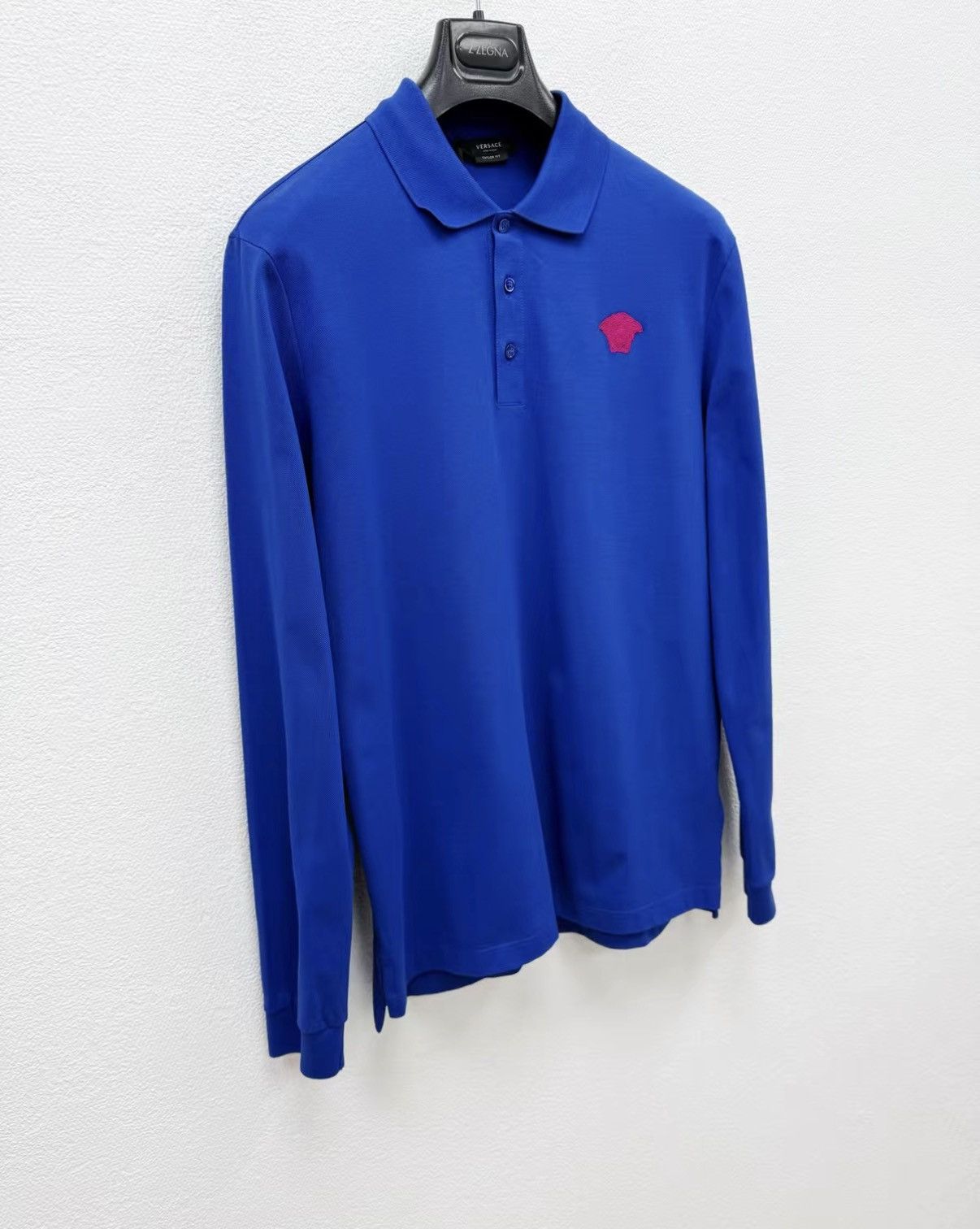 Versace VERSACE Mainline Embroidered Long Sleeve Polo Shirt J30 Size US S / EU 44-46 / 1 - 2 Thumbnail