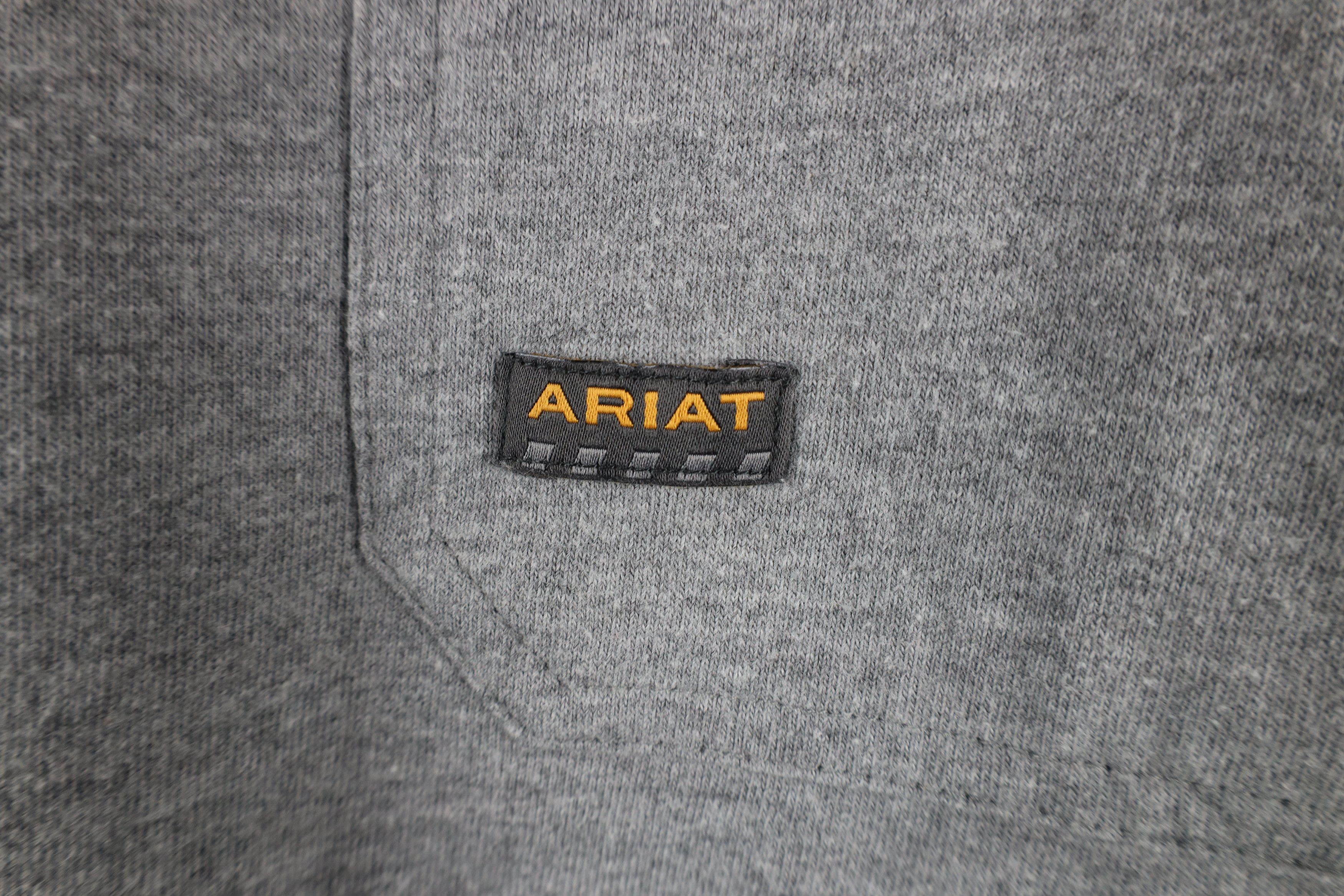 Ariat × Vintage Ariat Rebar Heavyweight Jersey Knit Work Pocket T-Shirt Gray Size US L / EU 52-54 / 3 - 4 Thumbnail