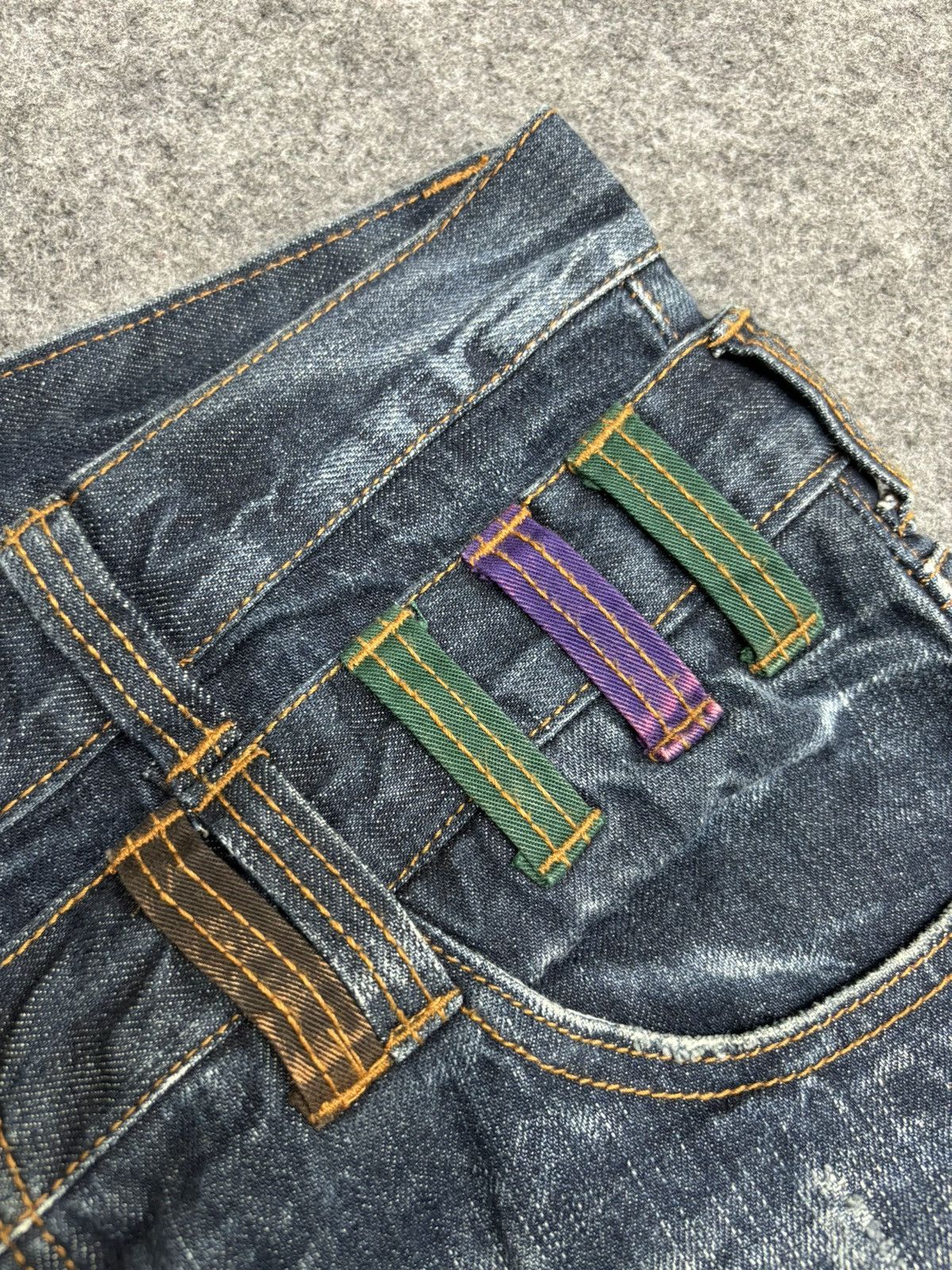 Japanese Brand 💥Double Waist💥Insane Japan Style Nylaus Distressd Denim F514 Size US 32 / EU 48 - 10 Thumbnail